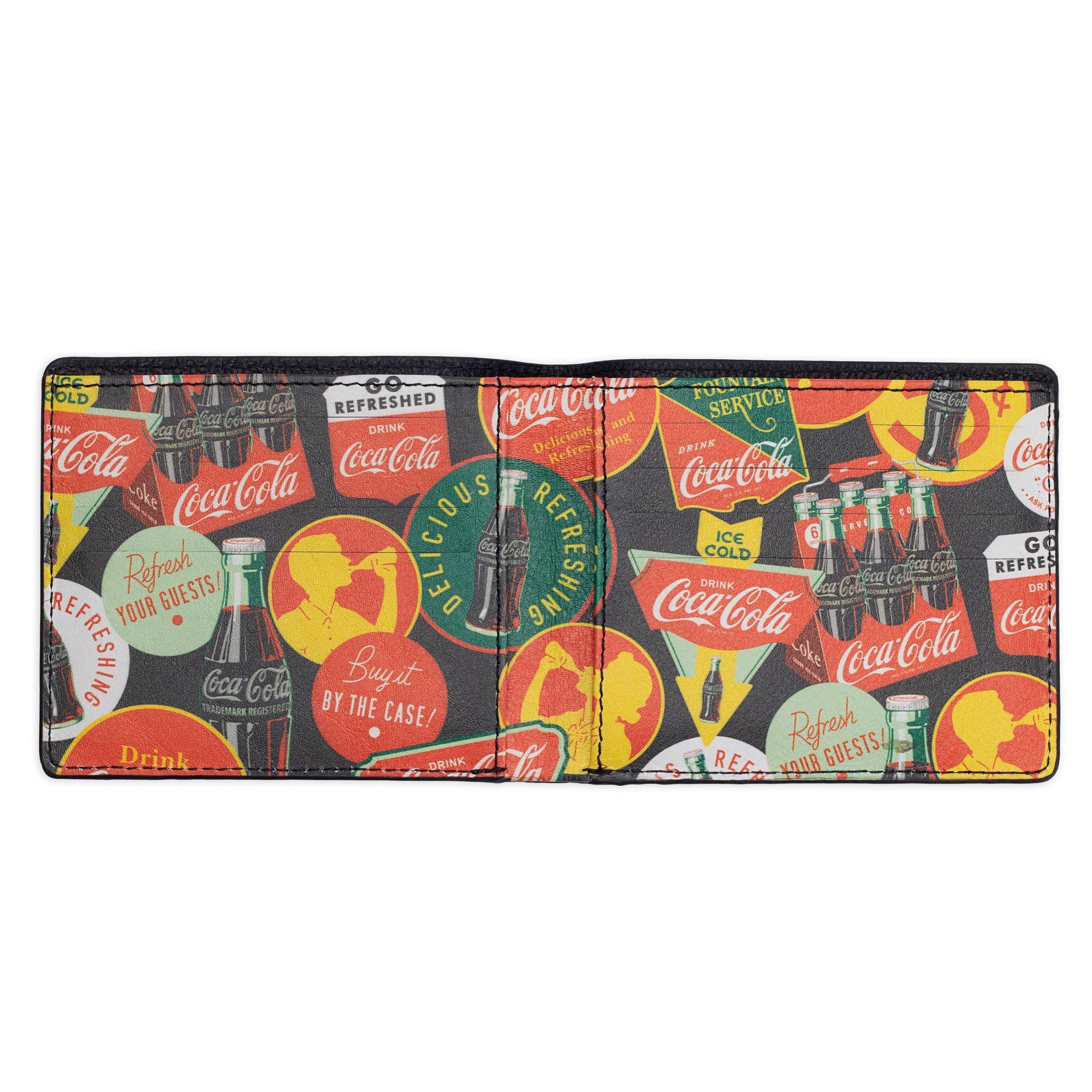Black - Coca Cola - Coca-Cola Officially Licensed Badges Leather Wallet Unisex - 4