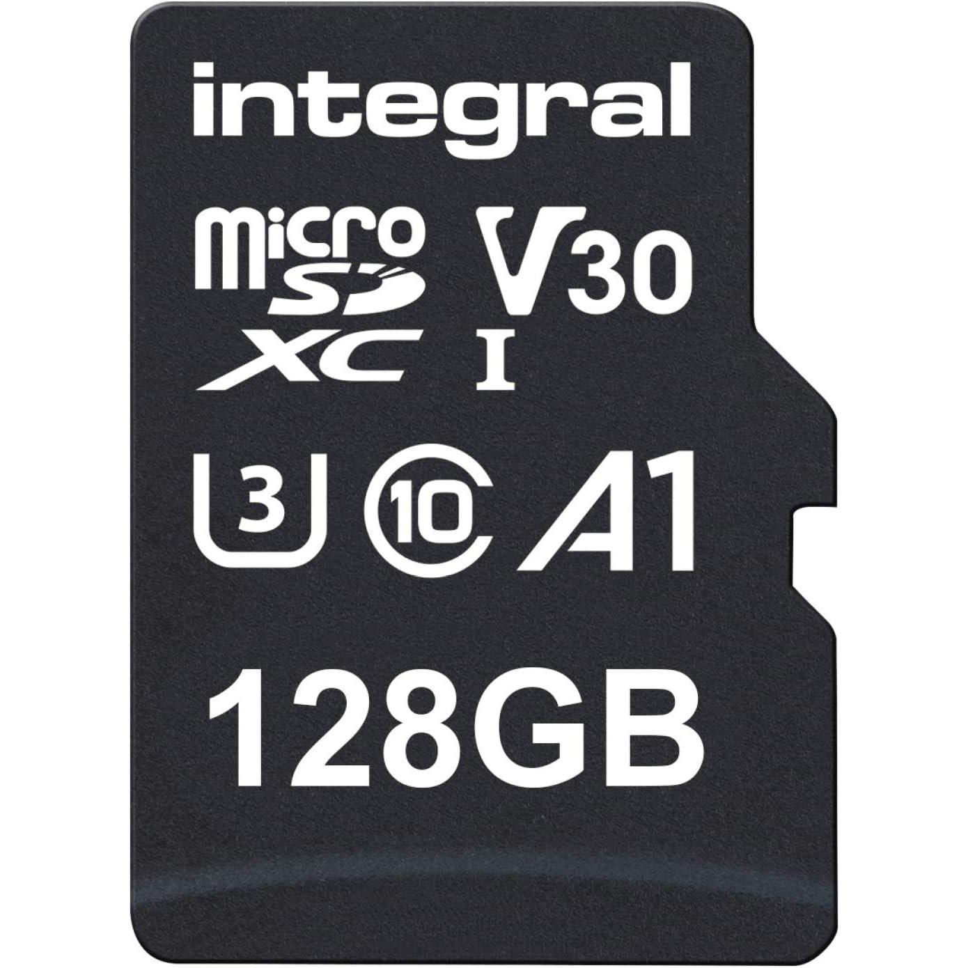 Zwart - Integral - 128GB MicroSDxC Premium High Speed Up to 100MB/s Read Memory Card - 2