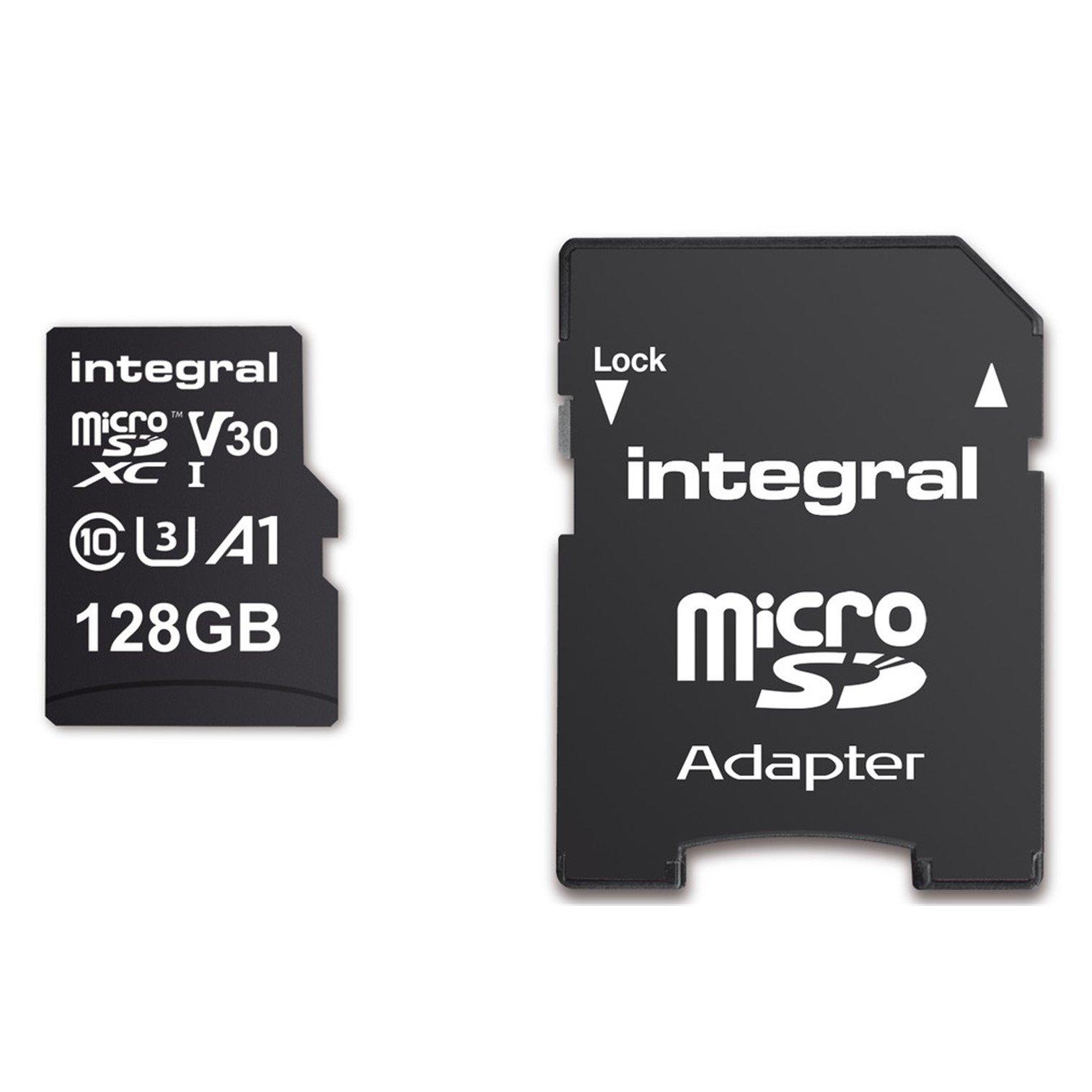 Zwart - Integral - 128GB MicroSDxC Premium High Speed Up to 100MB/s Read Memory Card - 4