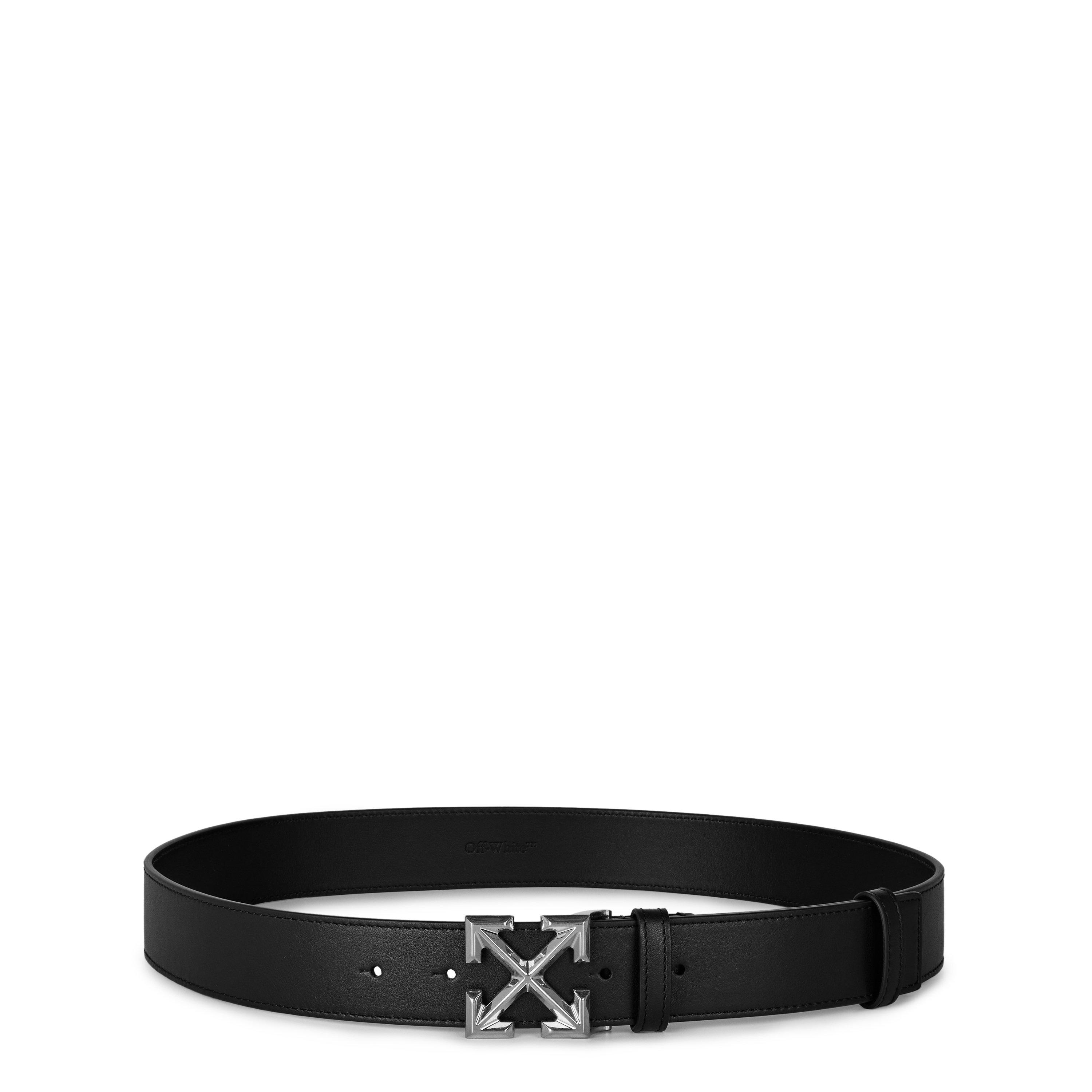 Black - Off White - Men's Classic Arrow Belt with Signature Logo - 1
