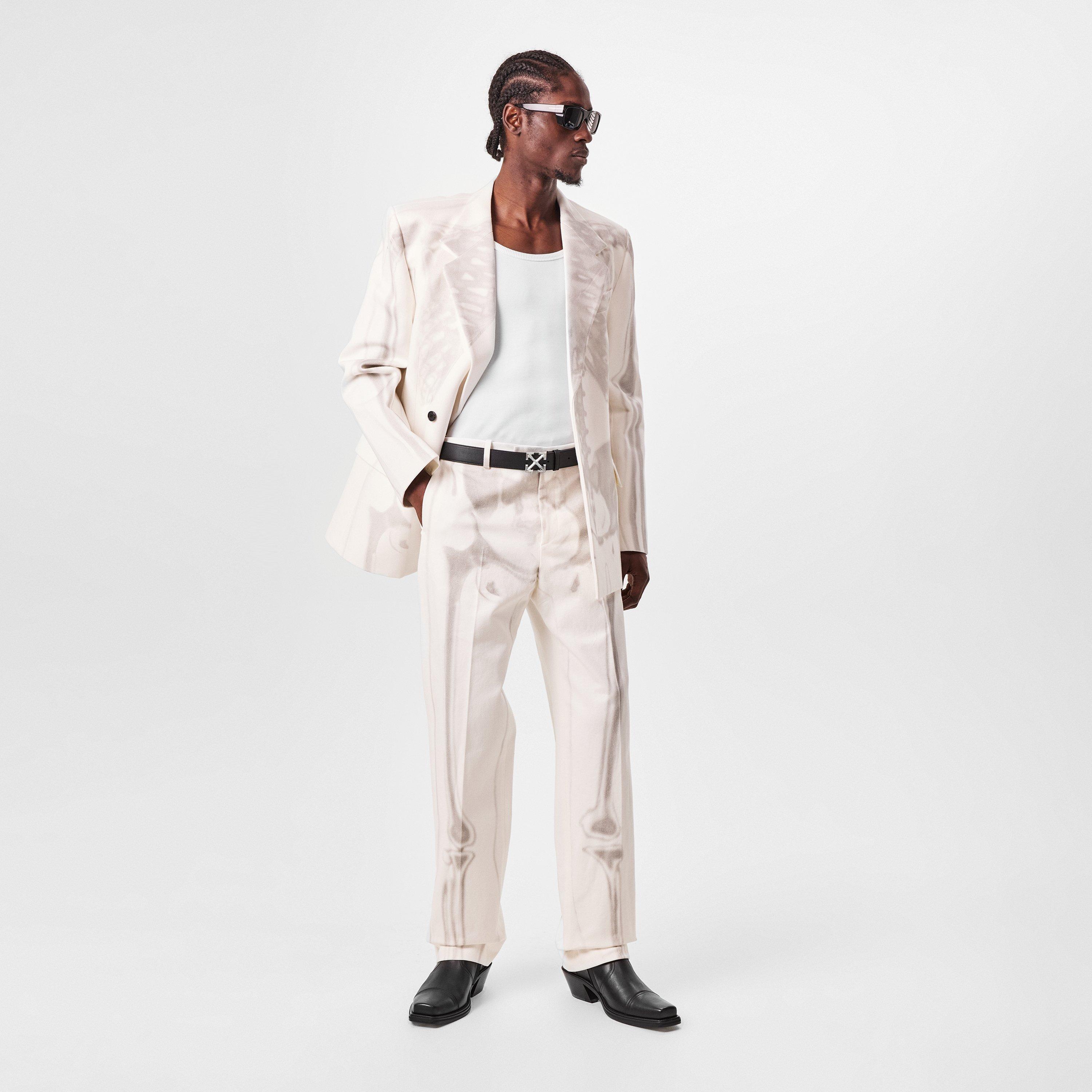 Black - Off White - Men's Classic Arrow Belt with Signature Logo - 5