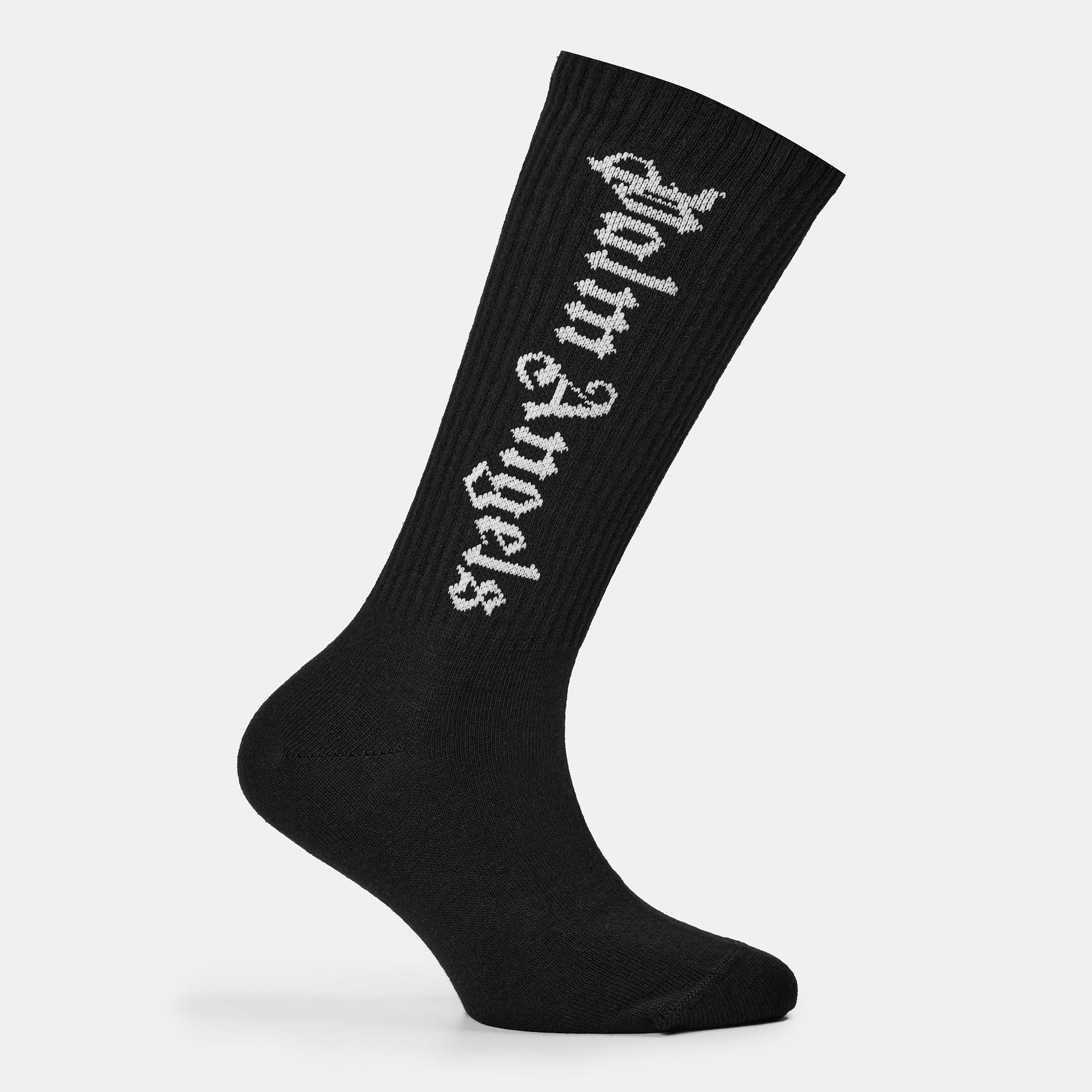 Palm Angels  Kids Kids' Logo Knee High Socks - Black 1003 - II
