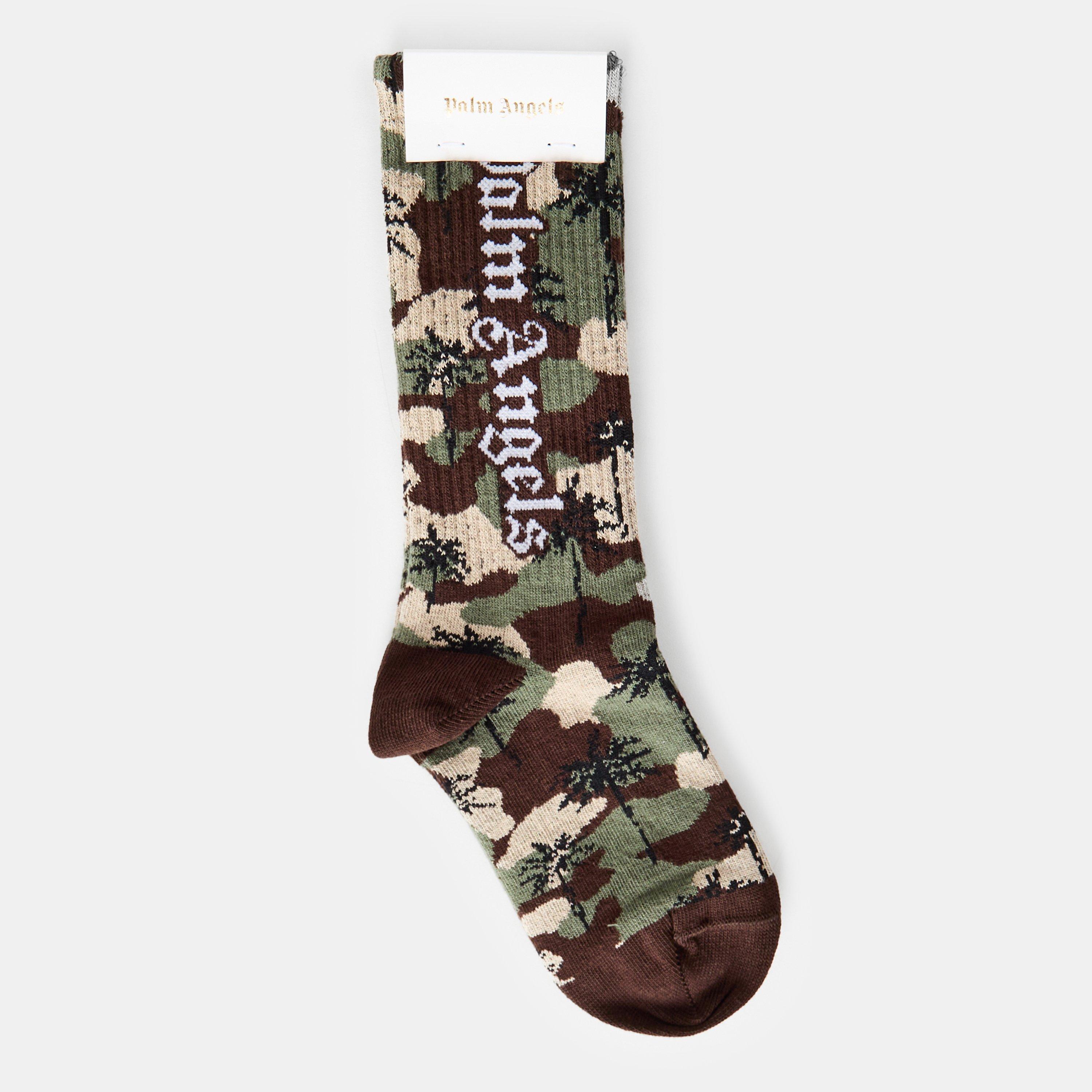 Camo 8403 - Palm Angels - Unisex Kids' Logo Knee High Socks - 2