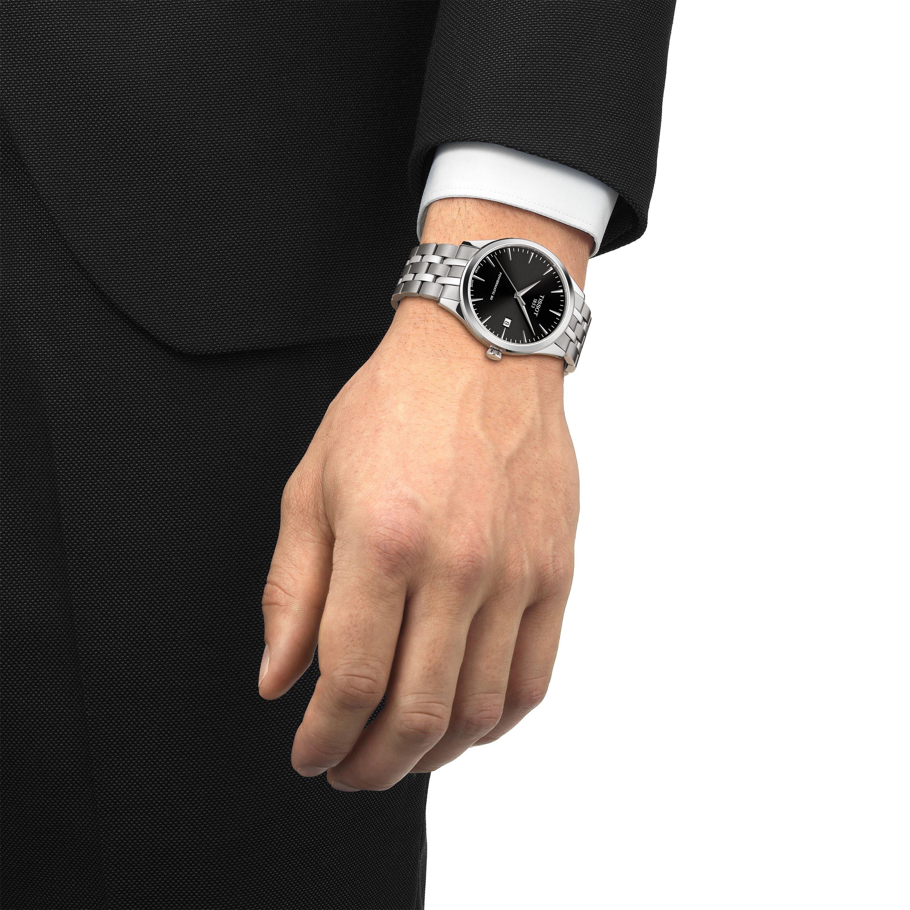 Black/Steel - Tissot - Men's Classic Dream Stainless Steel Analogue Automatic Watch - 2
