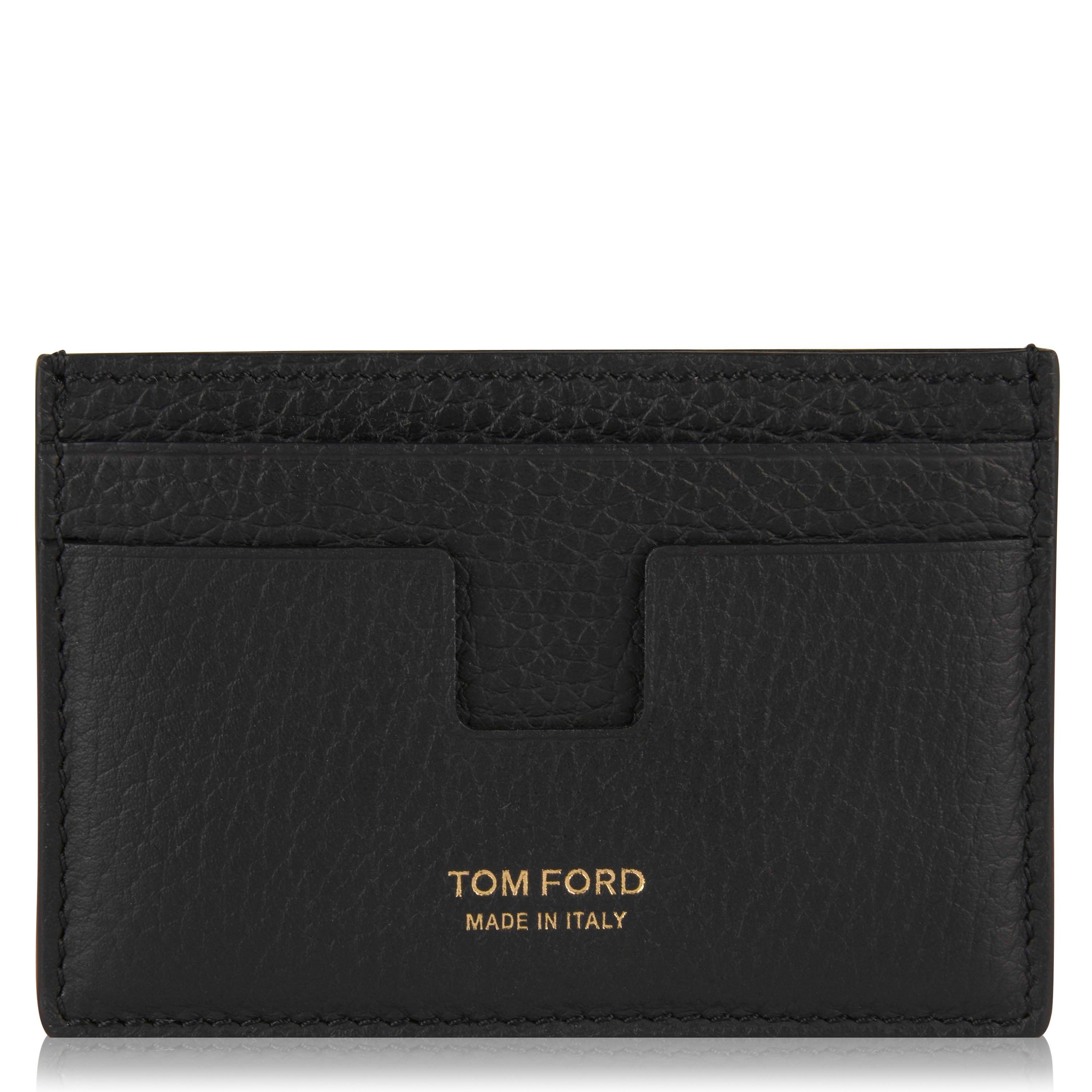 Tom Ford , Wallets & Cardholders, Male, Black, One Size, Grain Leather Cardholder - Image 2