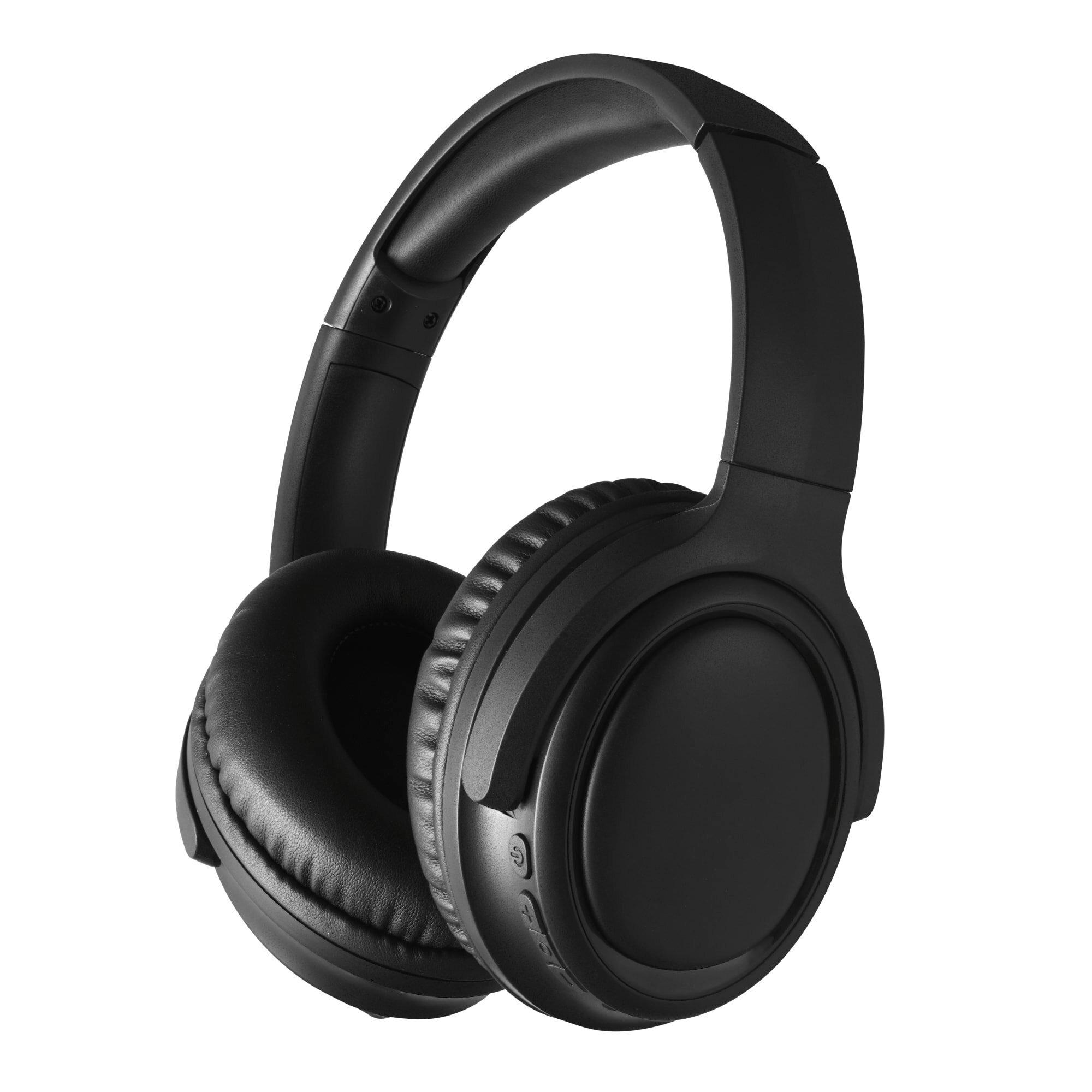 Black - iTek - Bluetooth Active Noise Cancellation Over-ear Headphone - 1