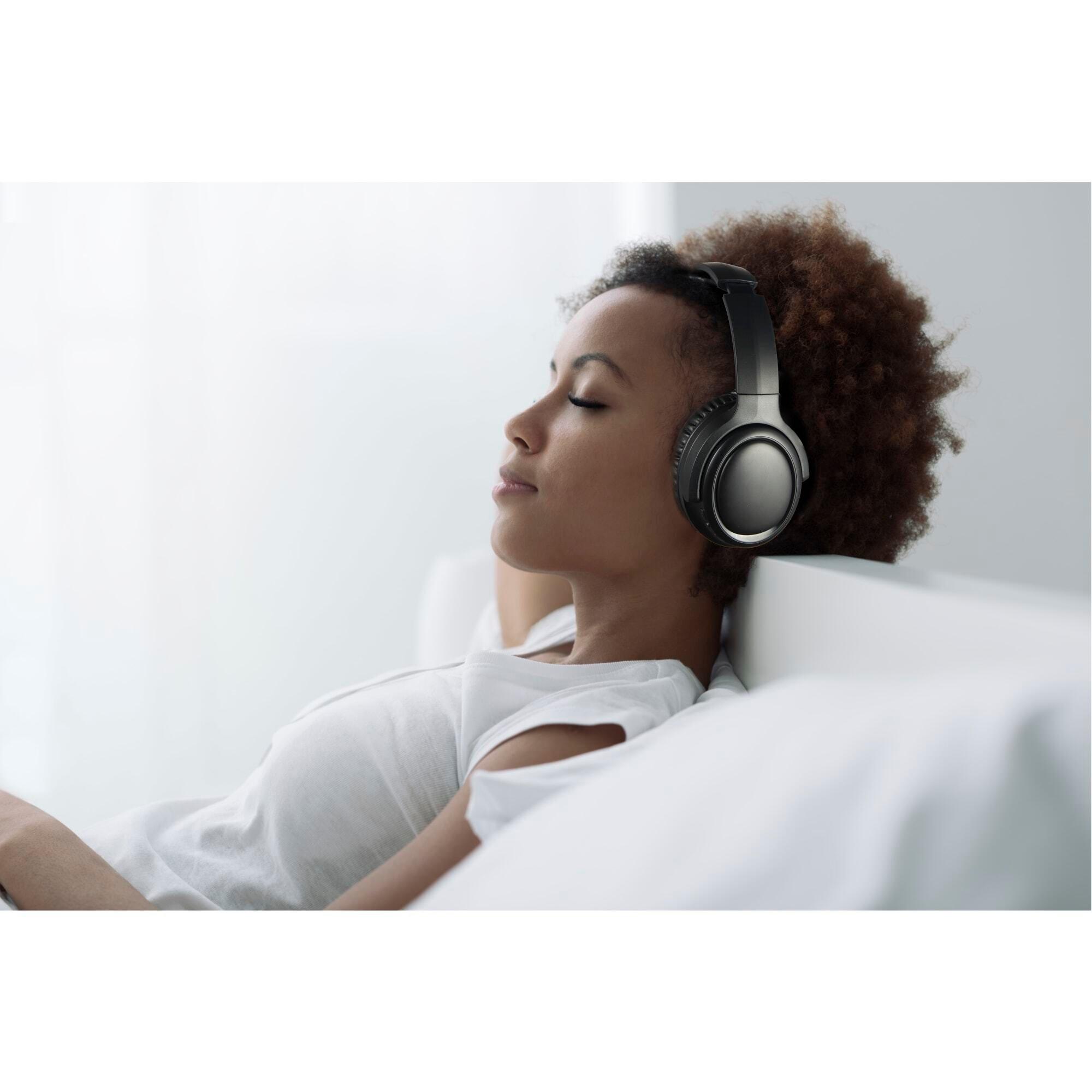 Schwarz - iTek - Active Noise Cancellation Over-ear Headphone - 3