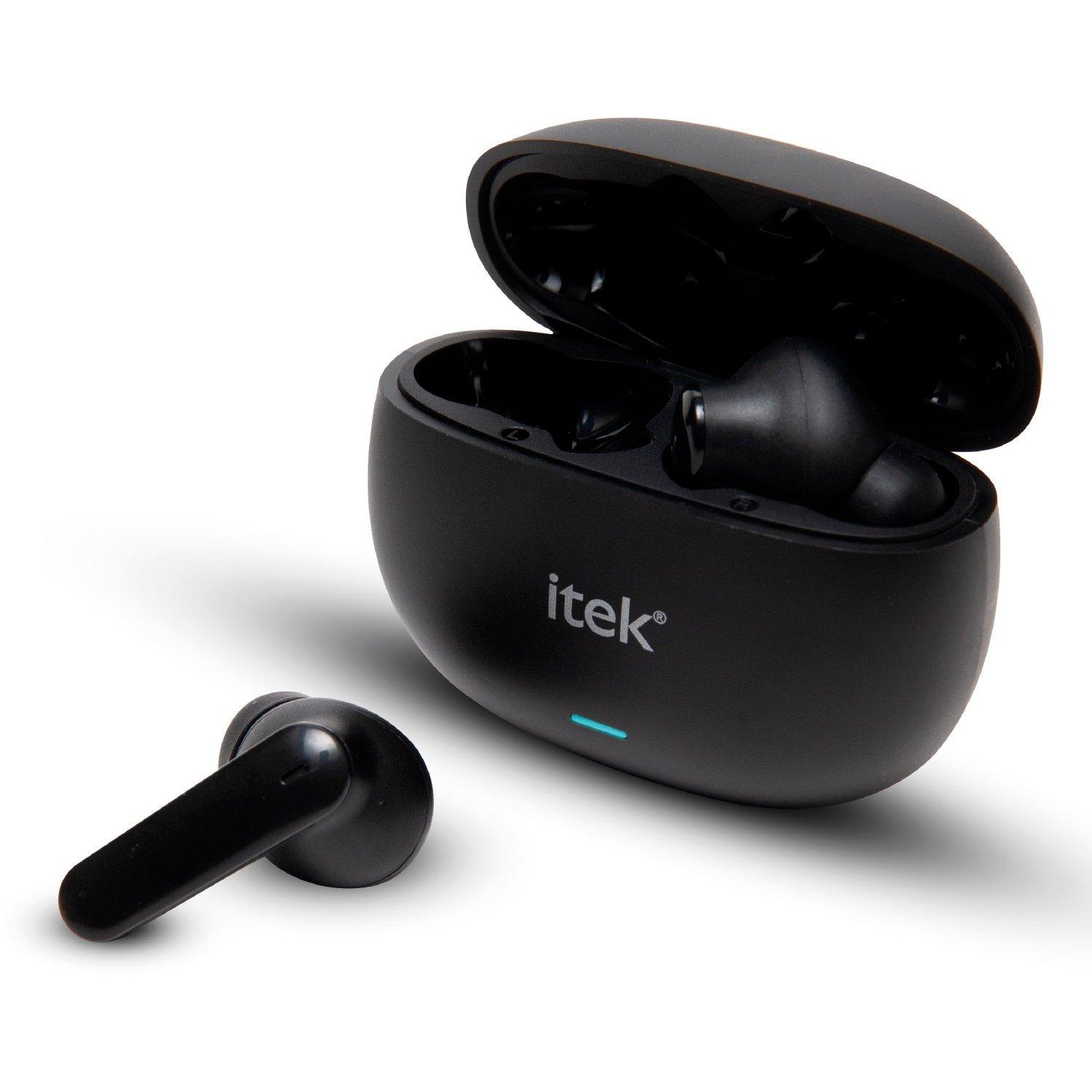 iTek Bluetooth In-Ear Headphones with Case - Black