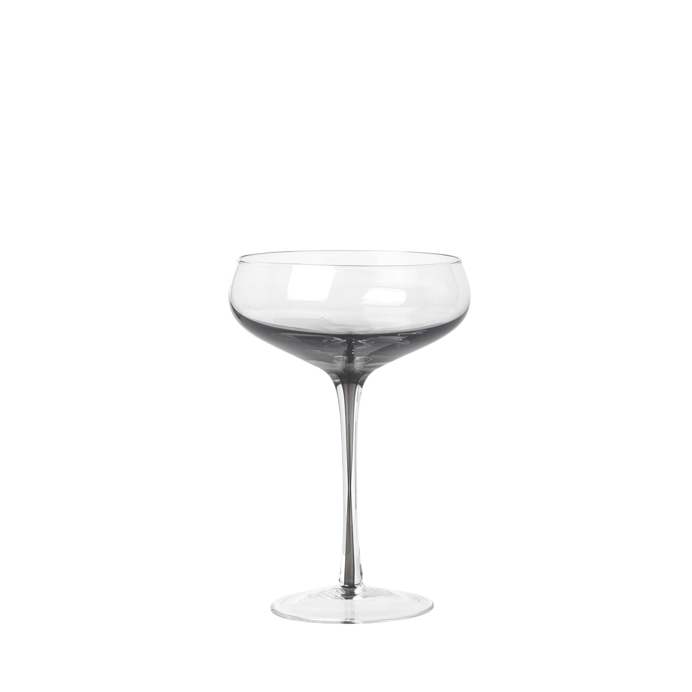 Clear/Grey - Broste Copenhagen - Smoke Cocktail Glass - Set of 4 - 1