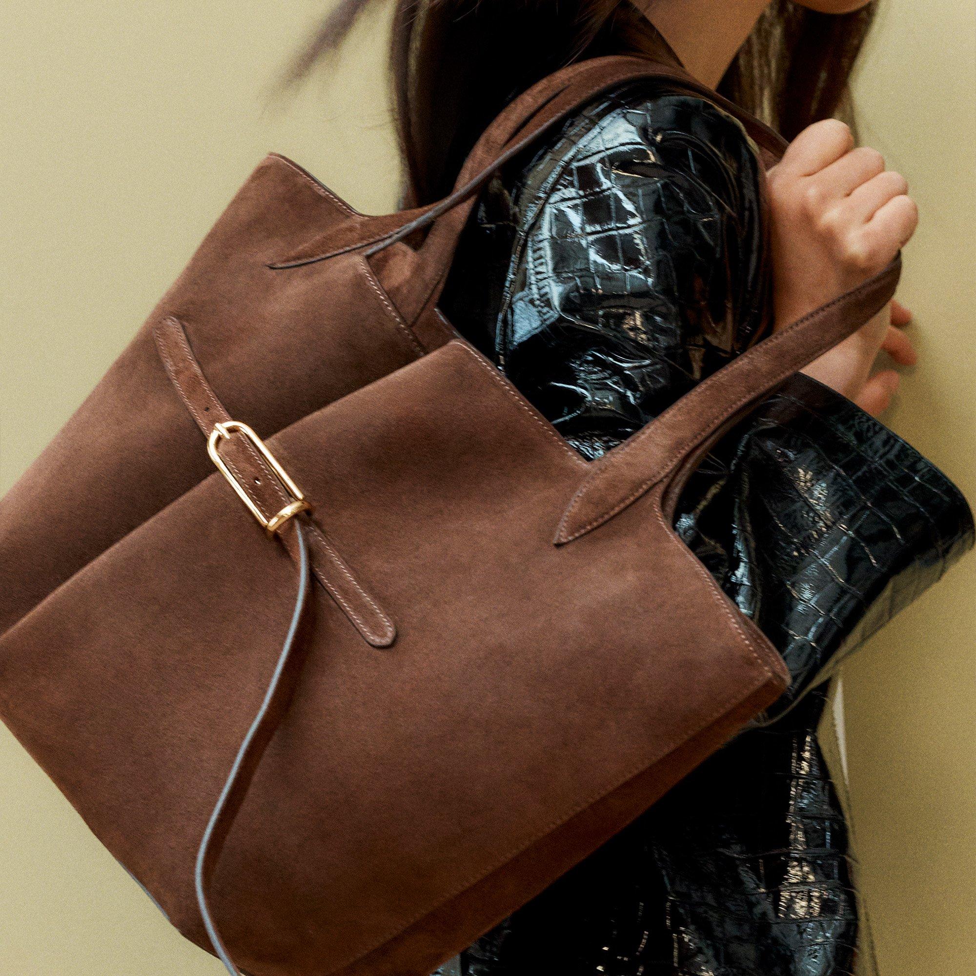 Drk Brwn Suede - Liffner - Lif Belted Tote Ld64 - 2