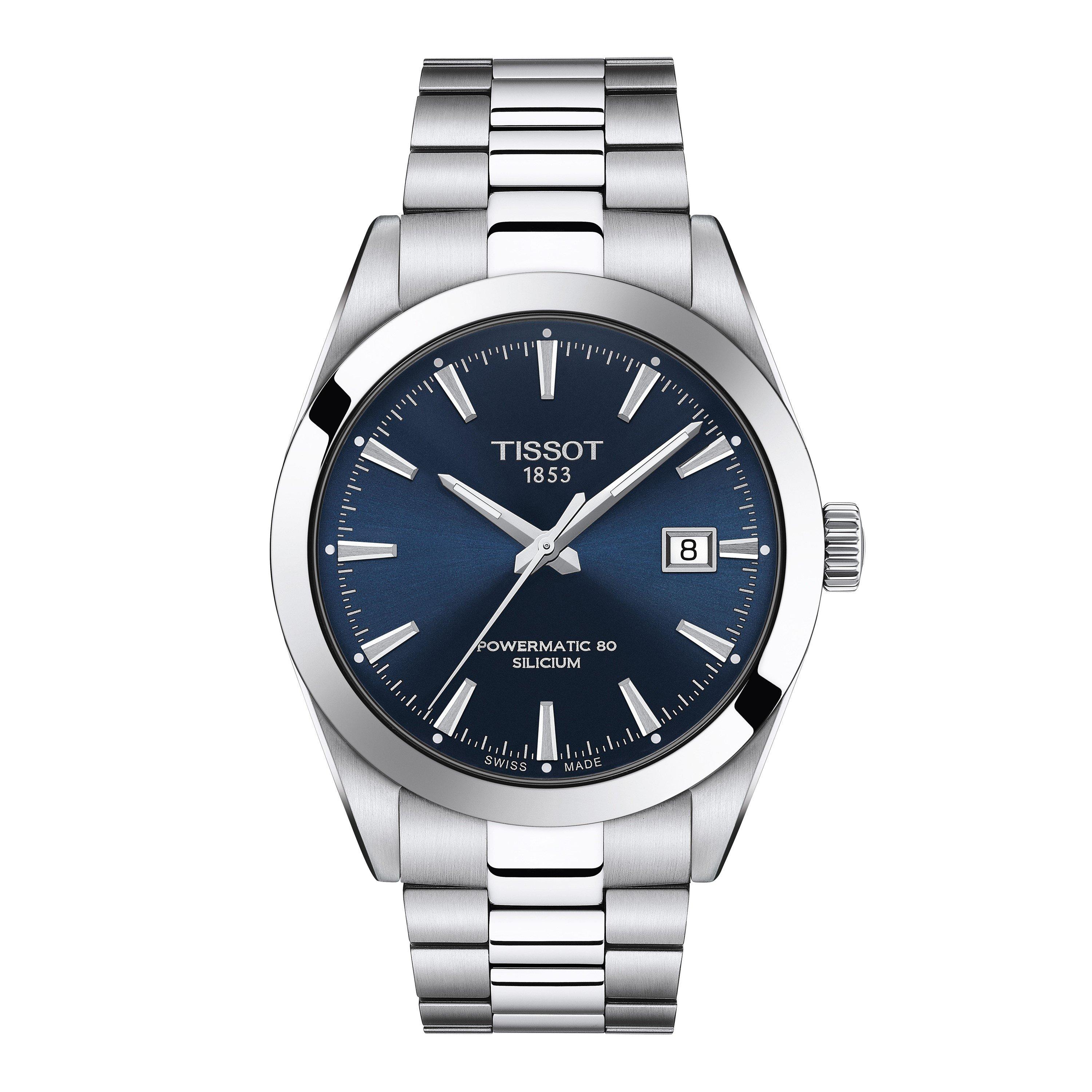 Tissot Men's Gentleman Automatic Stainless 40Mm Watch - Blue/Steel