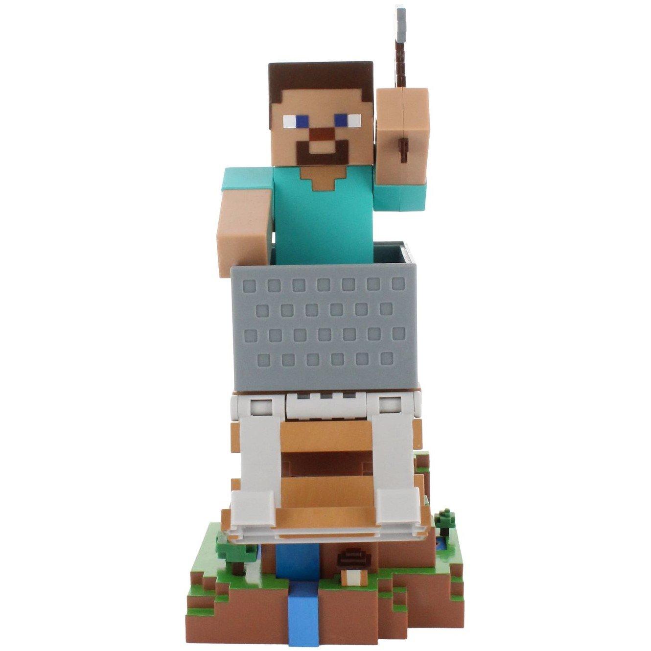 Multi - Cable Guys - Minecraft: Steve Cable Guy R.E.S.T Collectible Figure Device Holder - 1