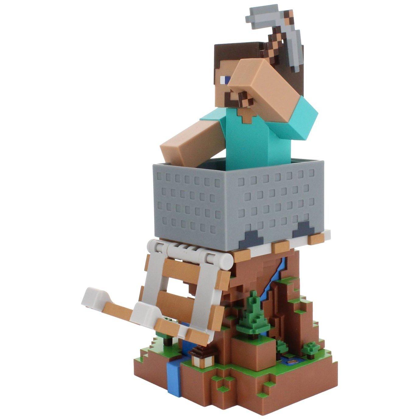 Multi - Cable Guys - Minecraft: Steve Cable Guy R.E.S.T Collectible Figure Device Holder - 2