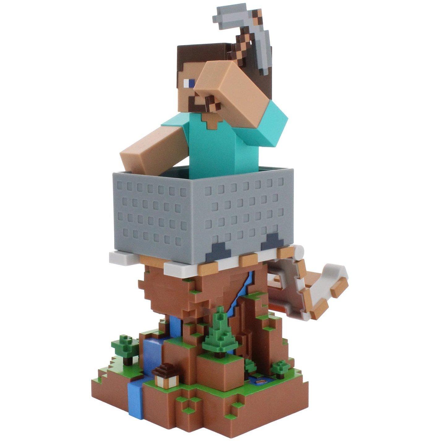 Multi - Cable Guys - Minecraft: Steve Cable Guy R.E.S.T Collectible Figure Device Holder - 5