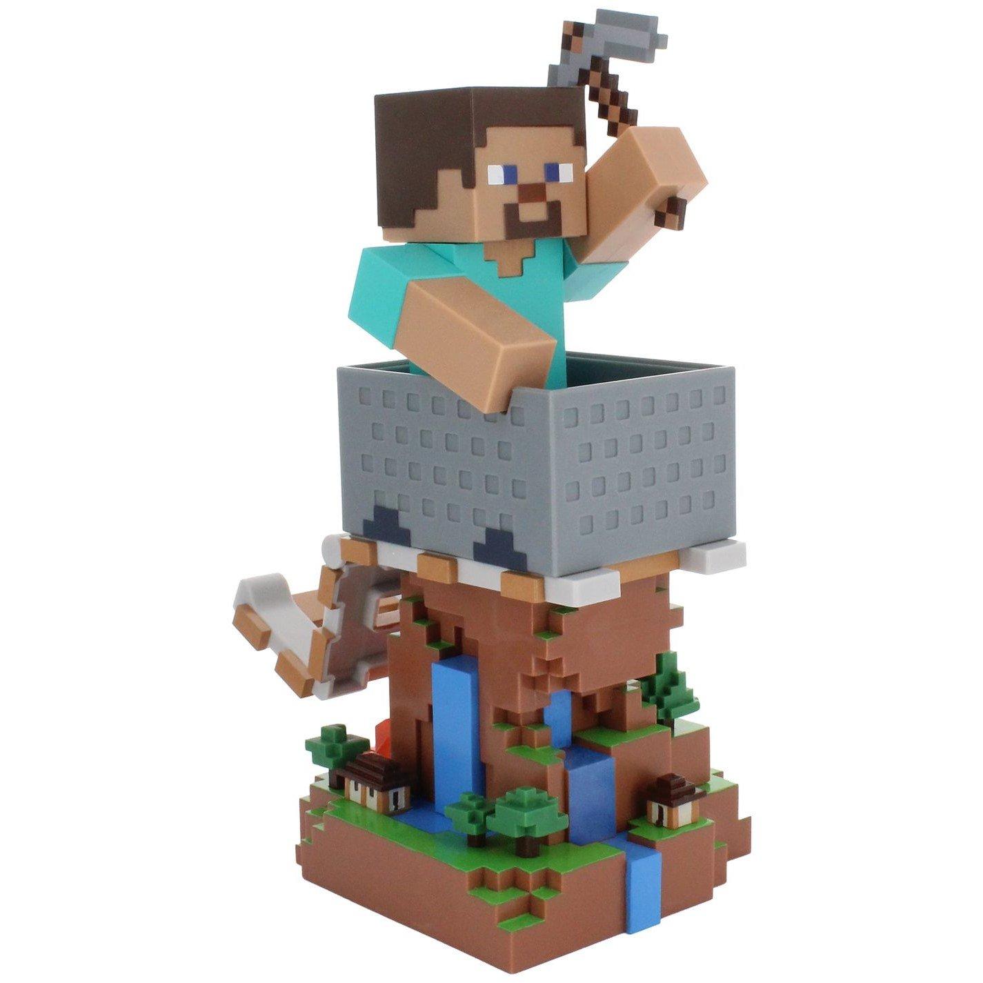 Multi - Cable Guys - Minecraft: Steve Cable Guy R.E.S.T Collectible Figure Device Holder - 6