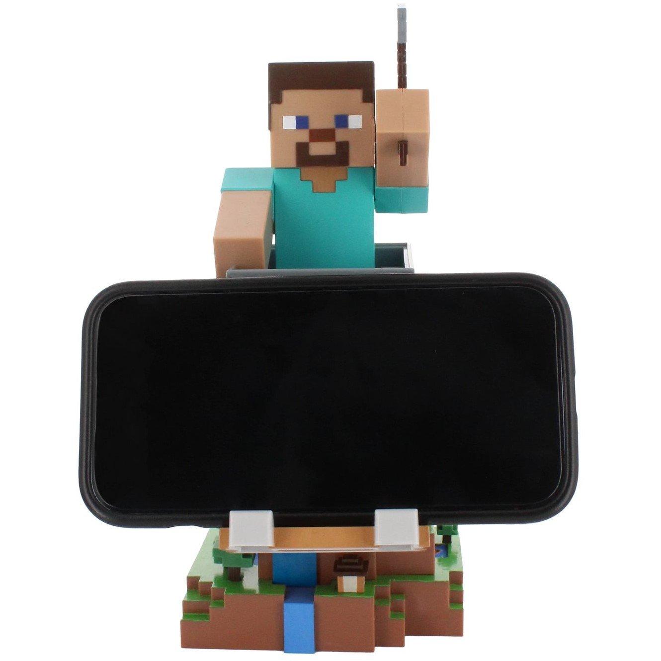 Multi - Cable Guys - Minecraft: Steve Cable Guy R.E.S.T Collectible Figure Device Holder - 7