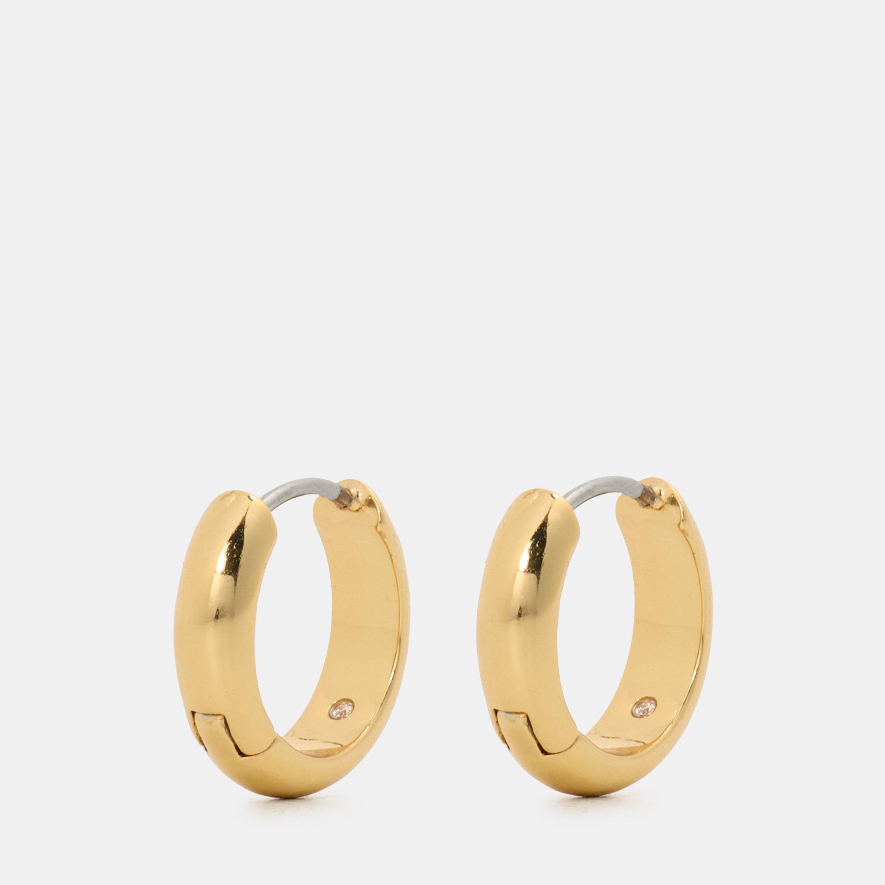 gold - Kate Spade - Women's Brilliant Huggie Earrings - 2