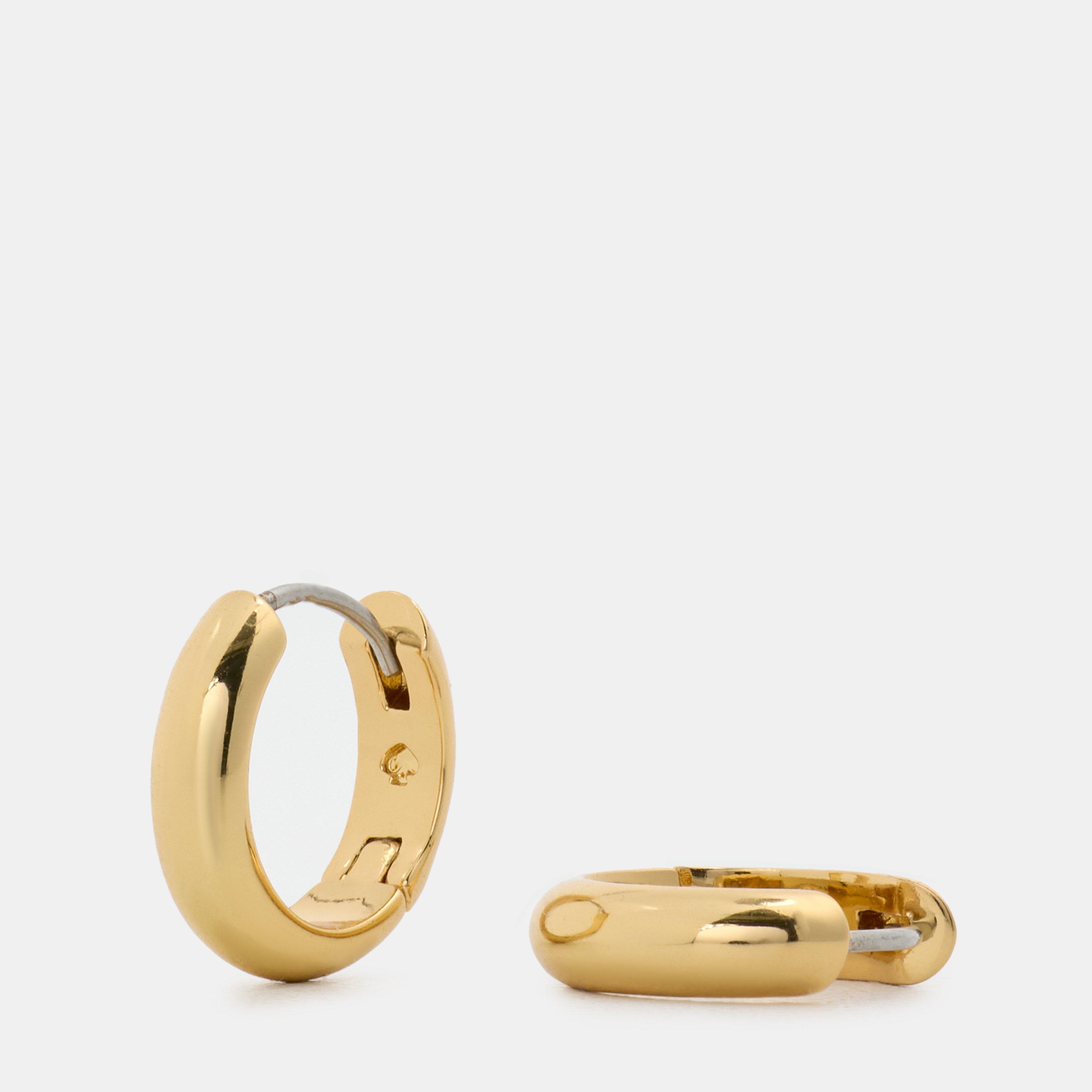 gold - Kate Spade - Women's Brilliant Huggie Earrings - 3