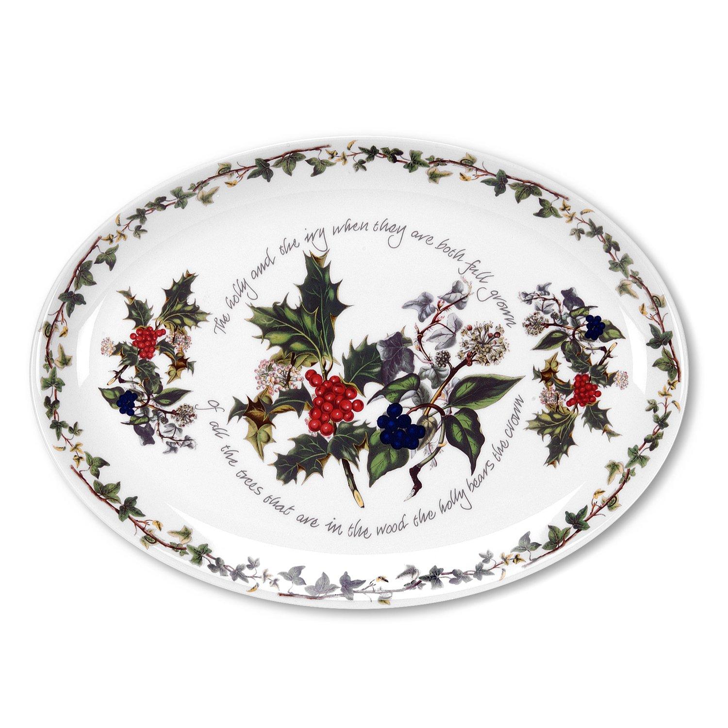Portmeirion Holly And Ivy  The Holly And The Ivy Platter - Green