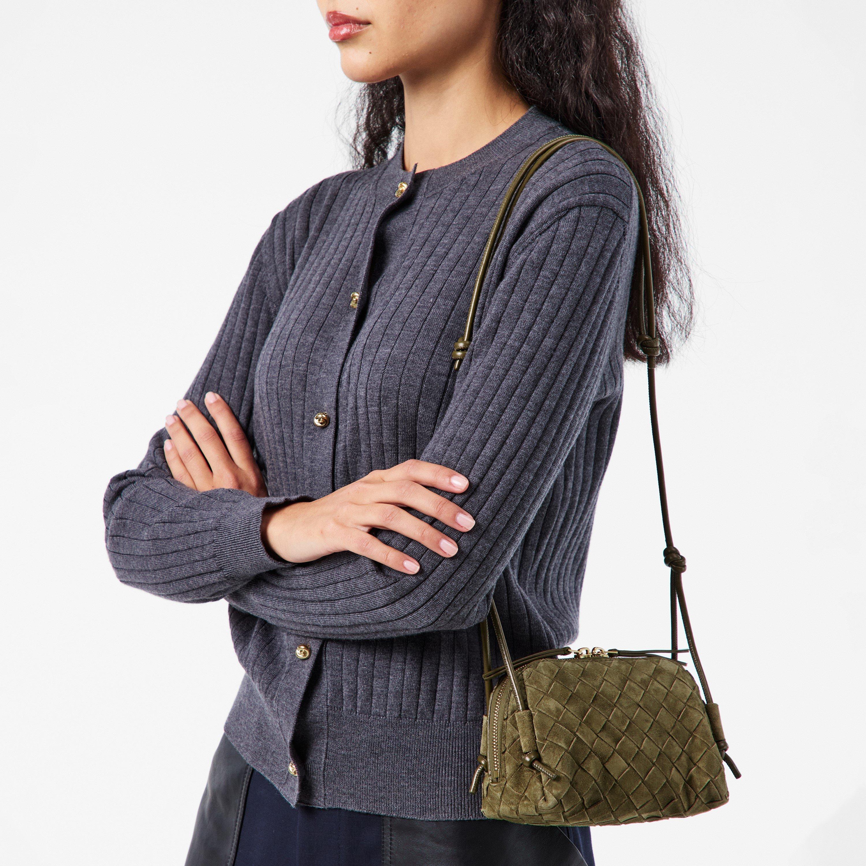 Mud - Bottega Veneta - Women's Suede Cross Body Bags - 3