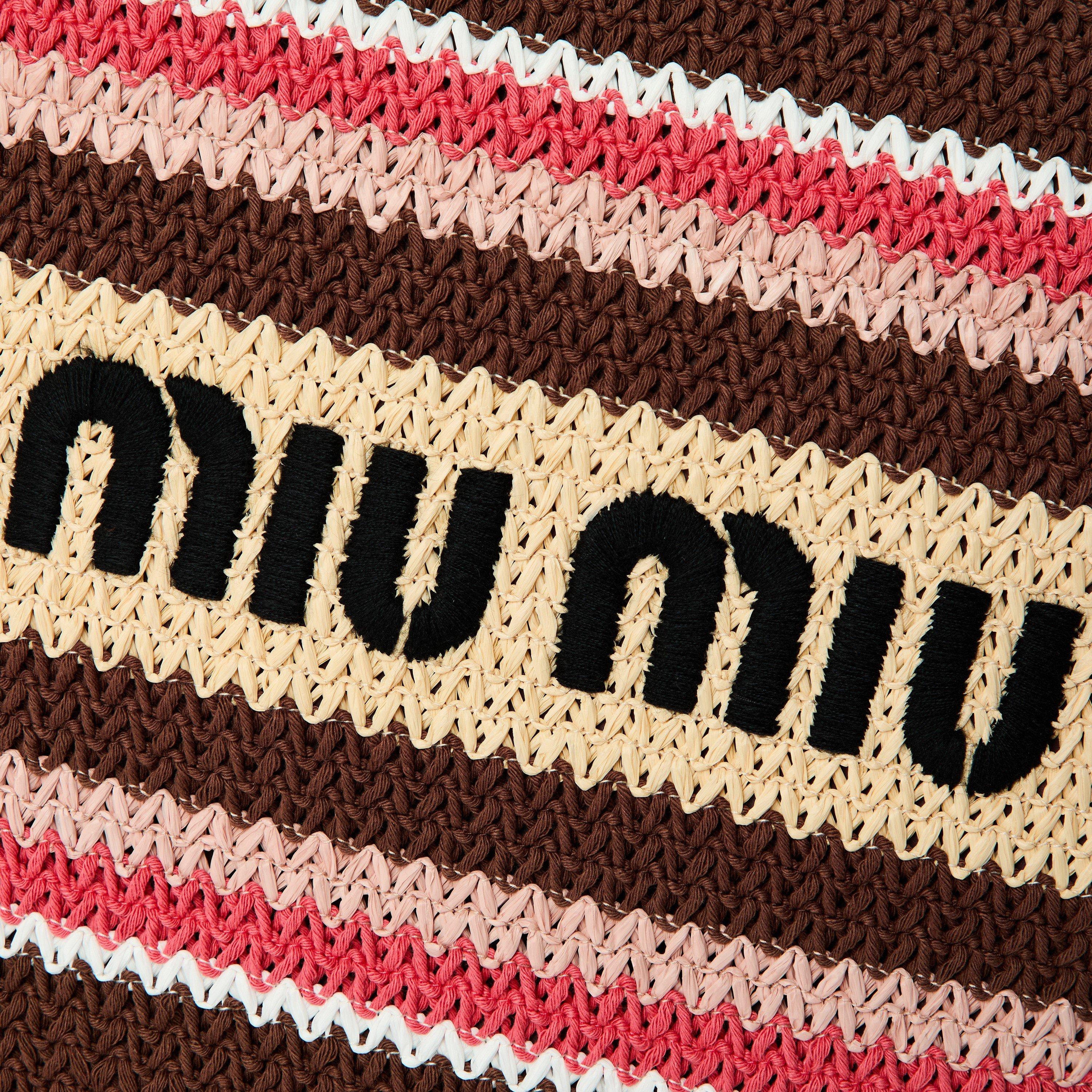 Tabacco/Fragolo - Miu Miu - Women's Straw Bag - 3