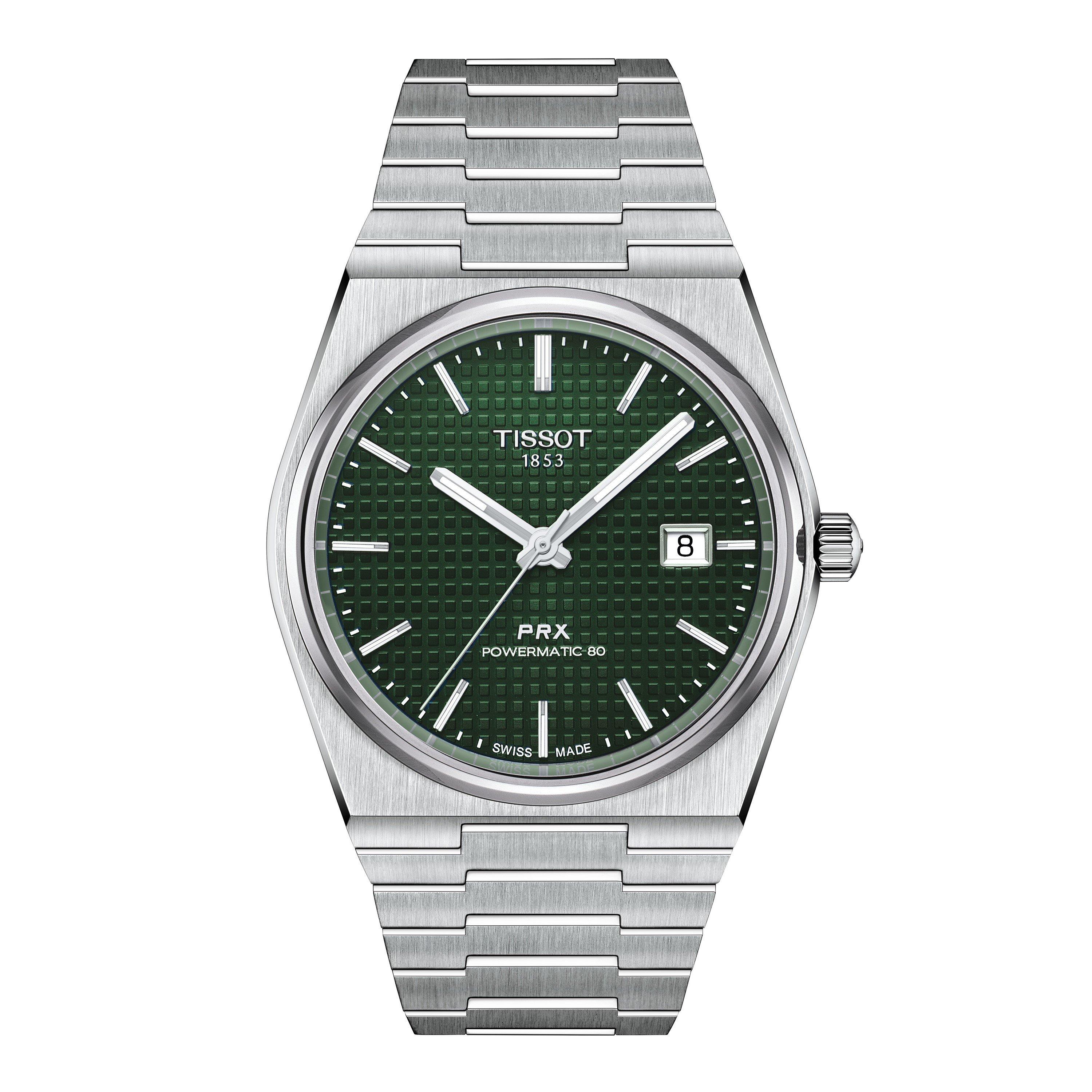 Tissot Men's Green Prx Powermatic 80 40mm Watch - Image 5