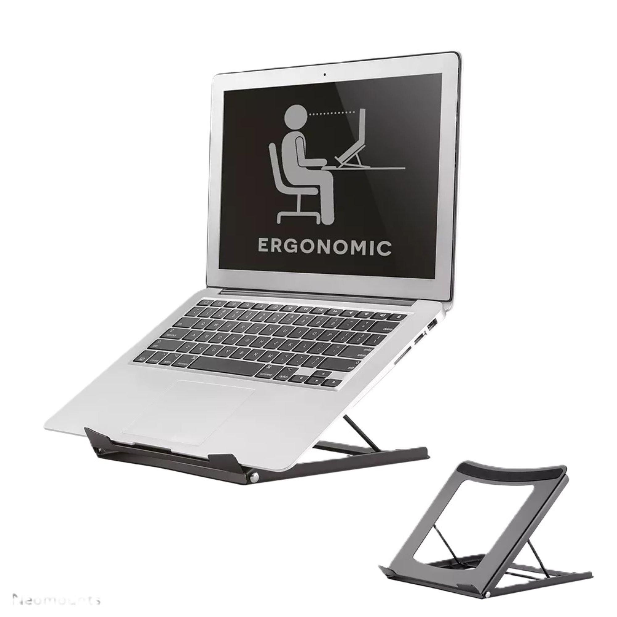 Black - Neomounts - Neomounts NSLS075BLACK Tiltable Laptop Stand - 1