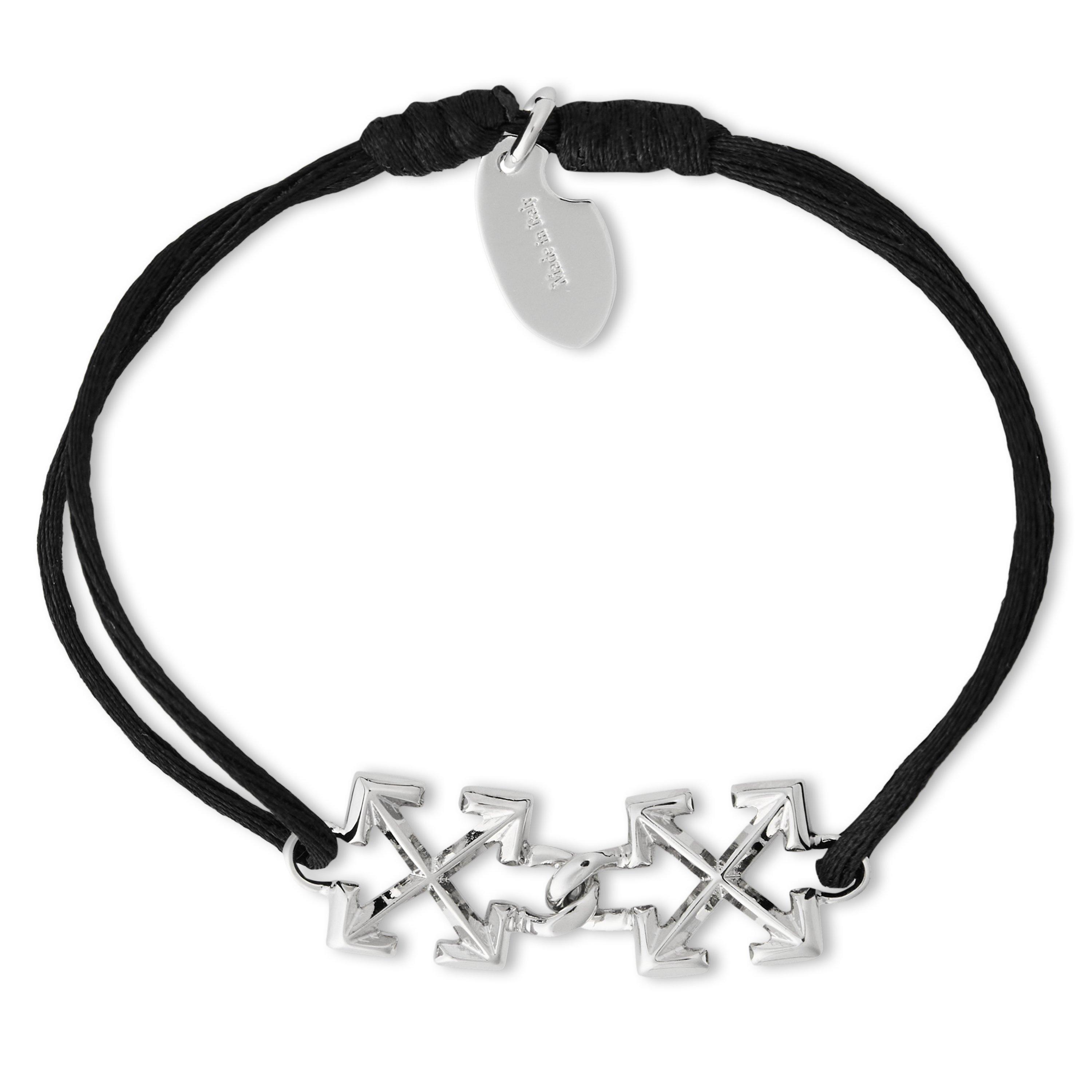 Silver/Black - Off White - Arrows Cord Bracelet - 1