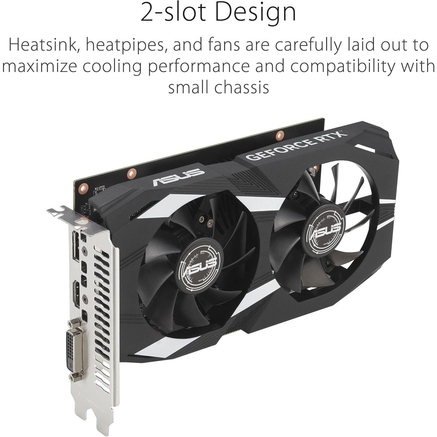 Black - ASUS - ASUS Dual GeForce RTX 3050 OC Edition 6GB GDDR6 Gaming Graphics Card - 3