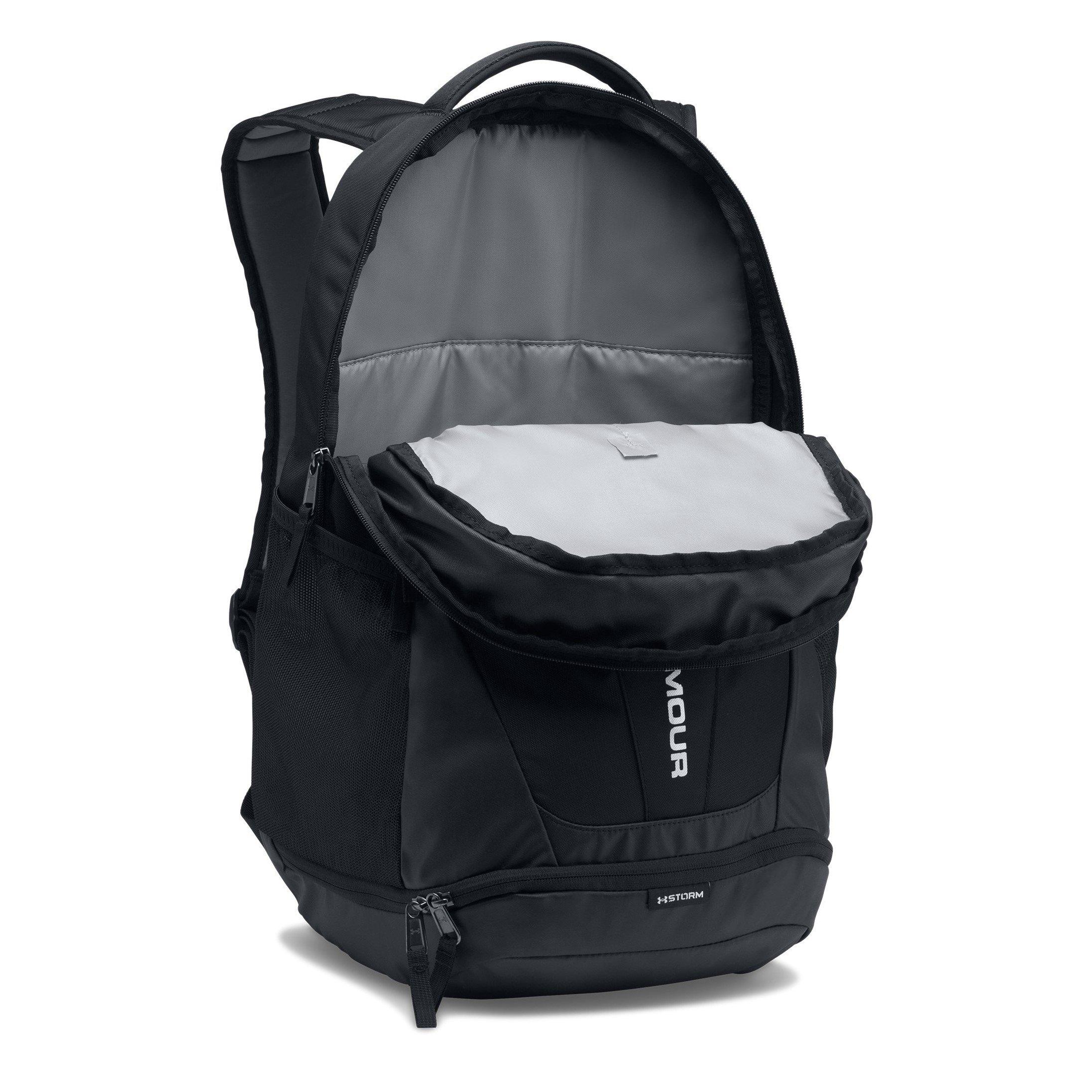Black/Silver - Under Armour - Hustle 3.0 Backpack - 5