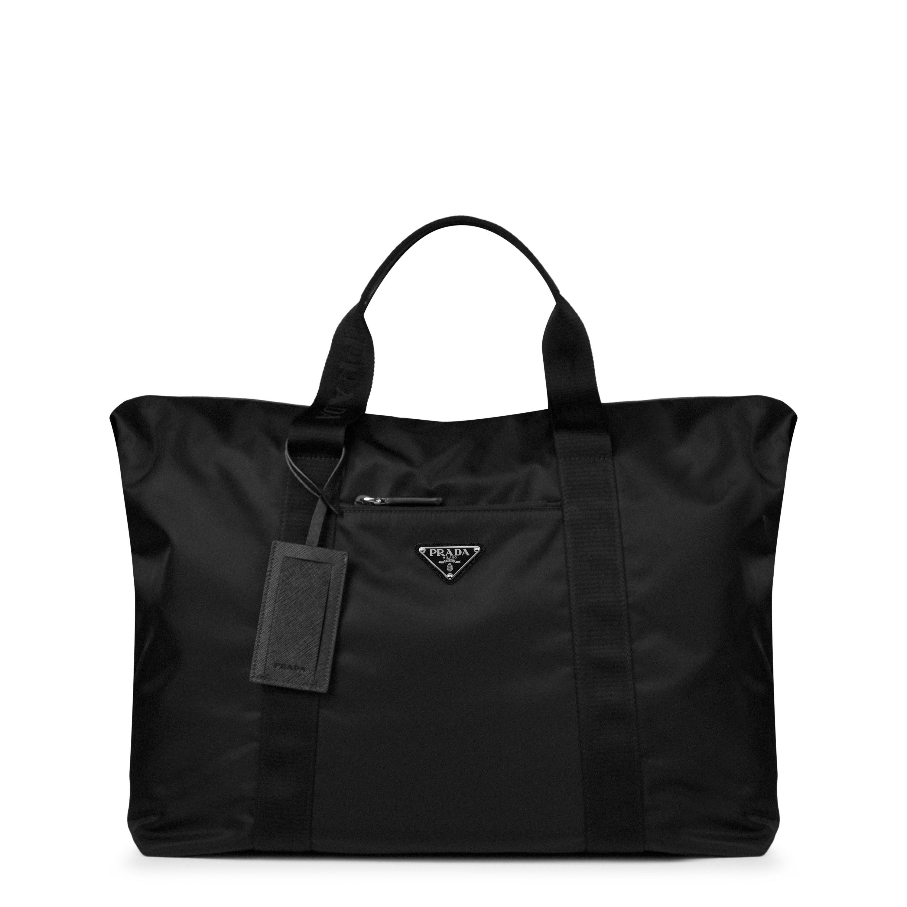 Black - Prada - Men'S Plain Nylon Gym Bag - 1