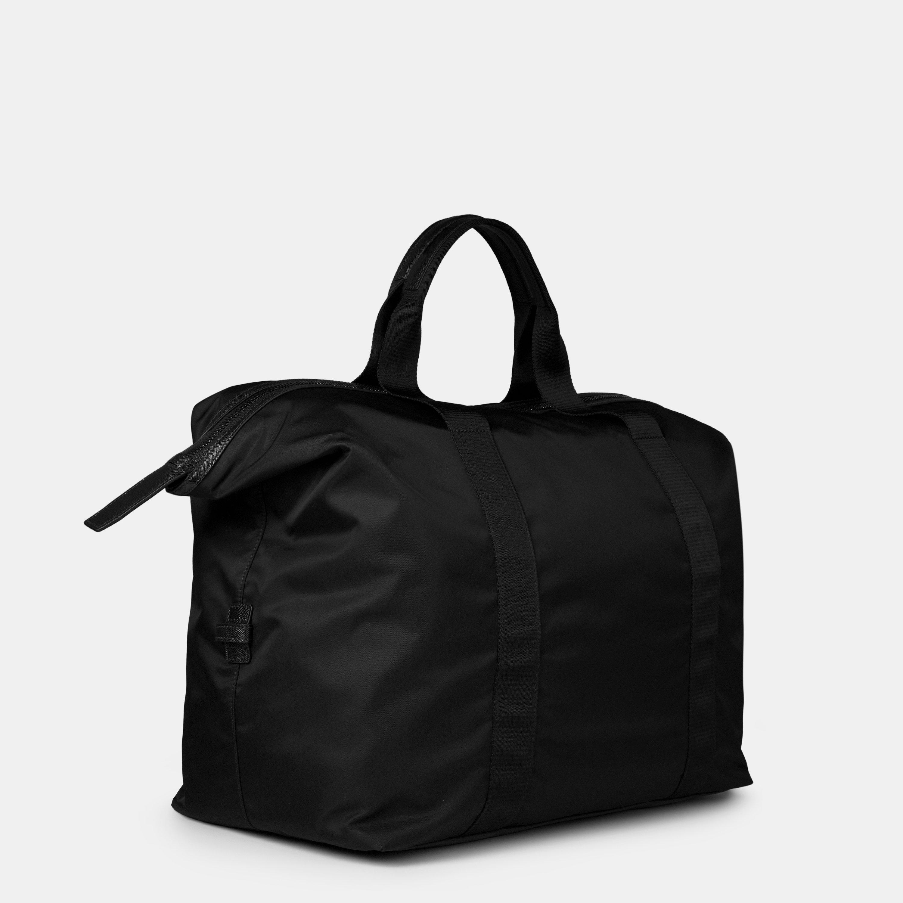 Black - Prada - Men'S Plain Nylon Gym Bag - 2