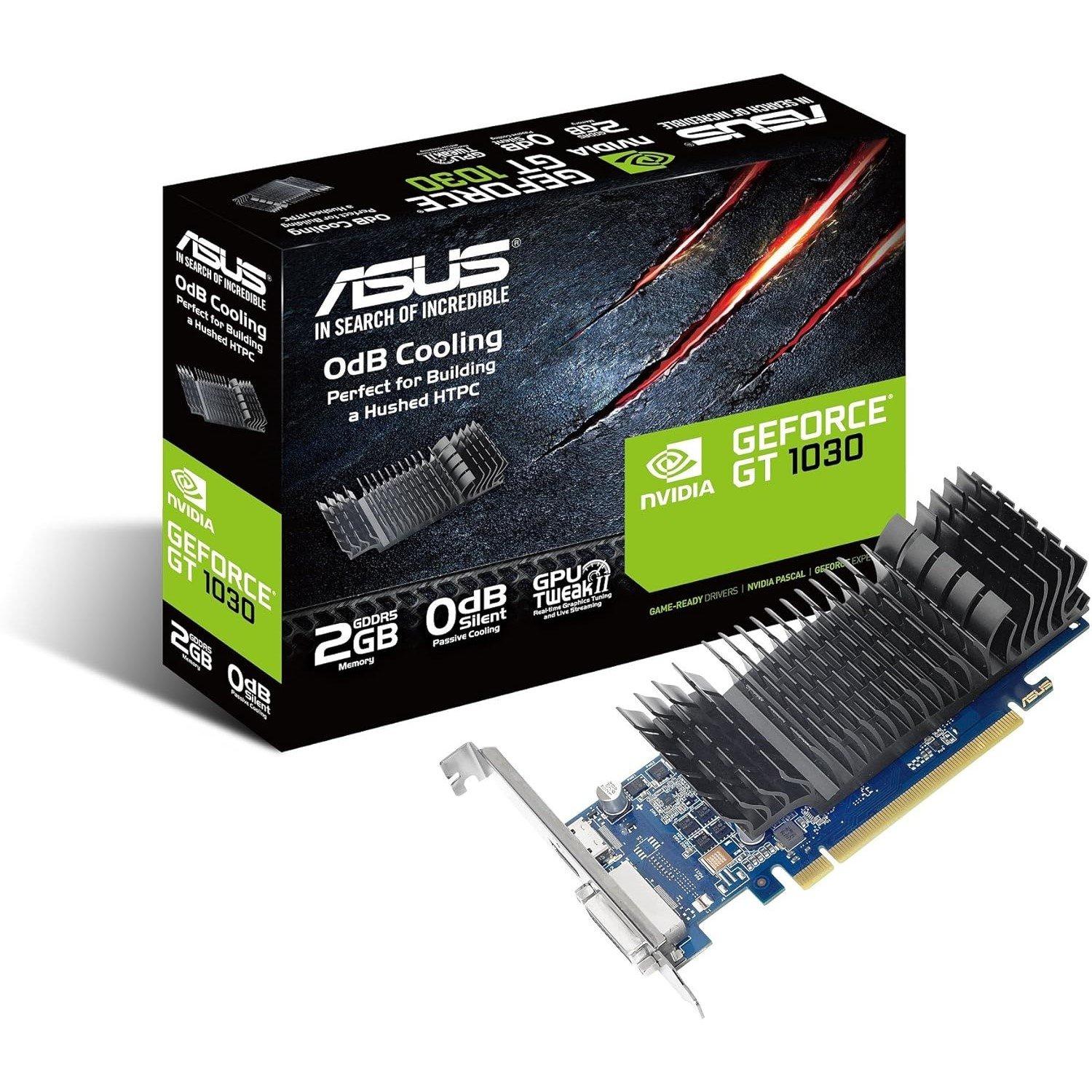 Black - ASUS - ASUS VGA Nvidia GT1030 2GB GDDR5 Graphics Card - 1