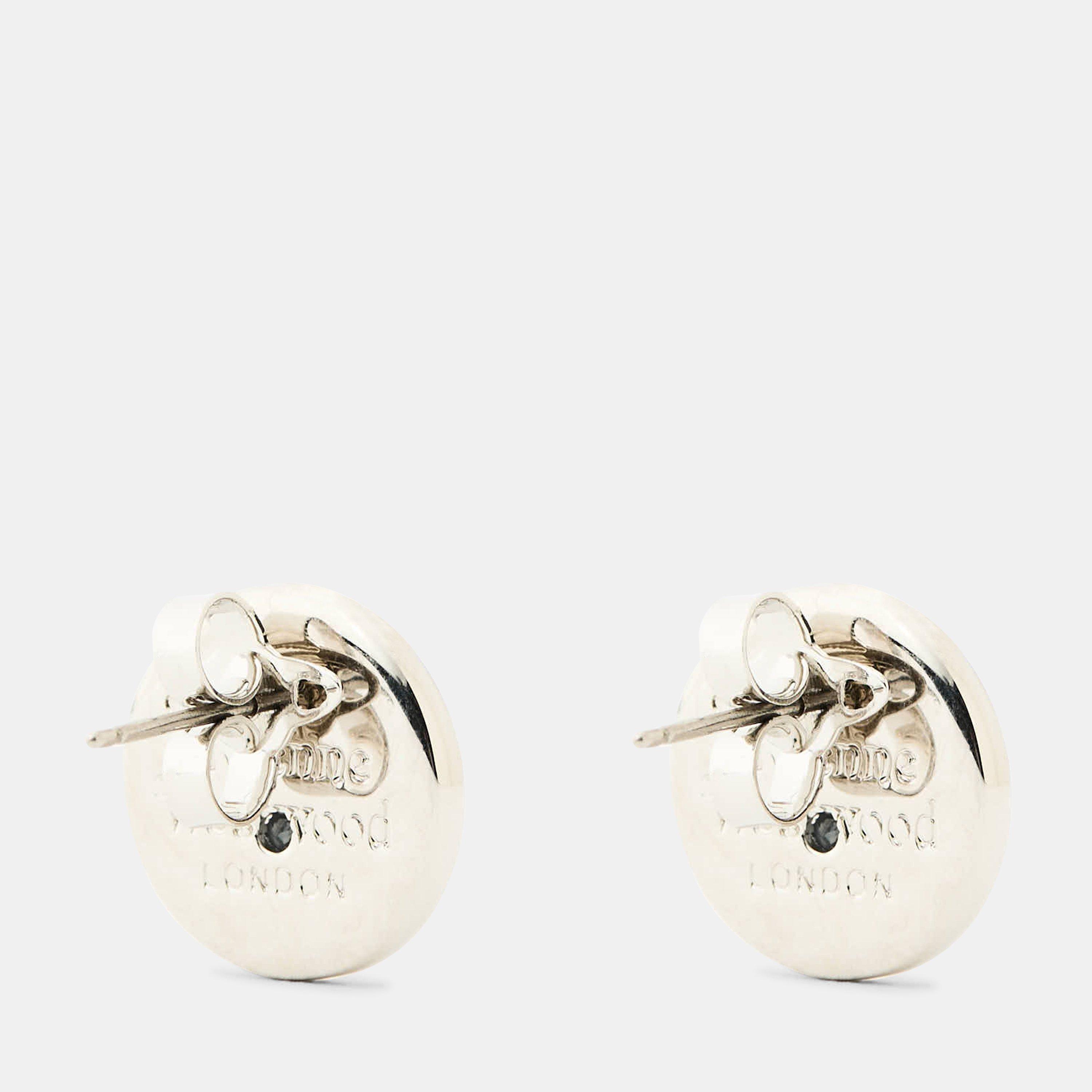 Plat/White - Vivienne Westwood - Men's Viv Lewis Ears Stud Earring - 2