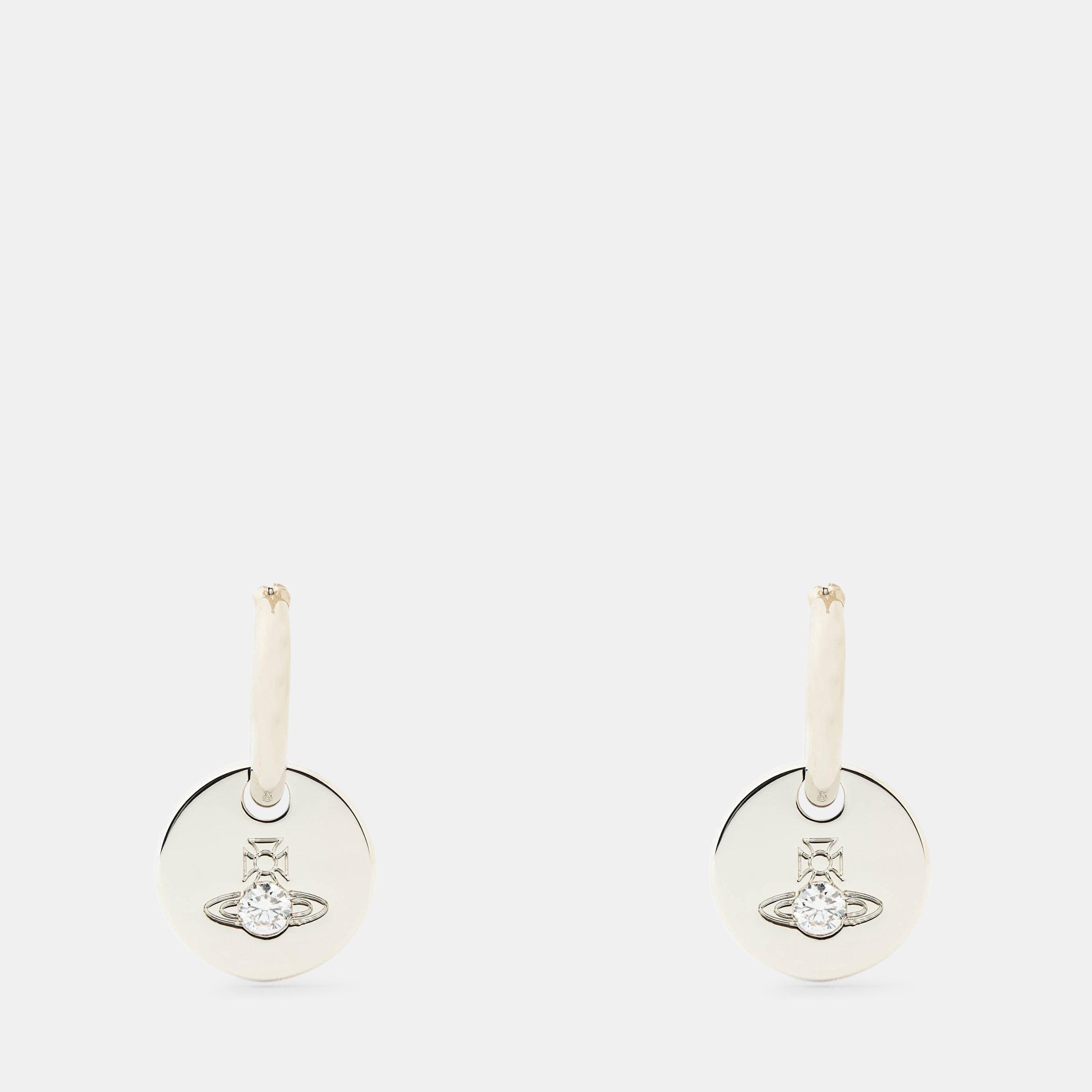 Vivienne Westwood Men's Viv Lewisi Ears Stud Earrings - Plat/white