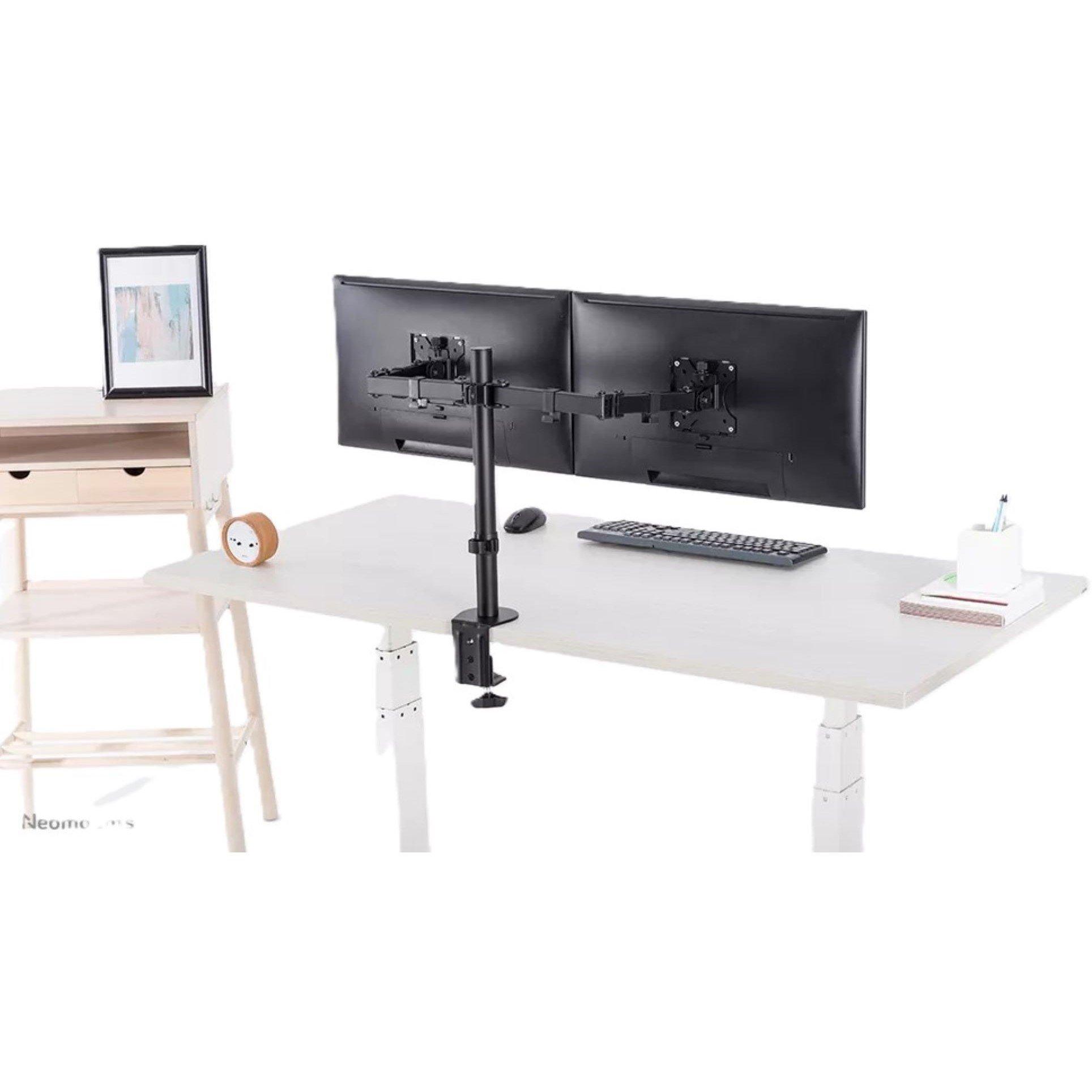 Black - Neomounts - Neomounts FPMA-D550DBLACK Tilt Swivel and Rotate Monitor arm 10-32 Inch - 10