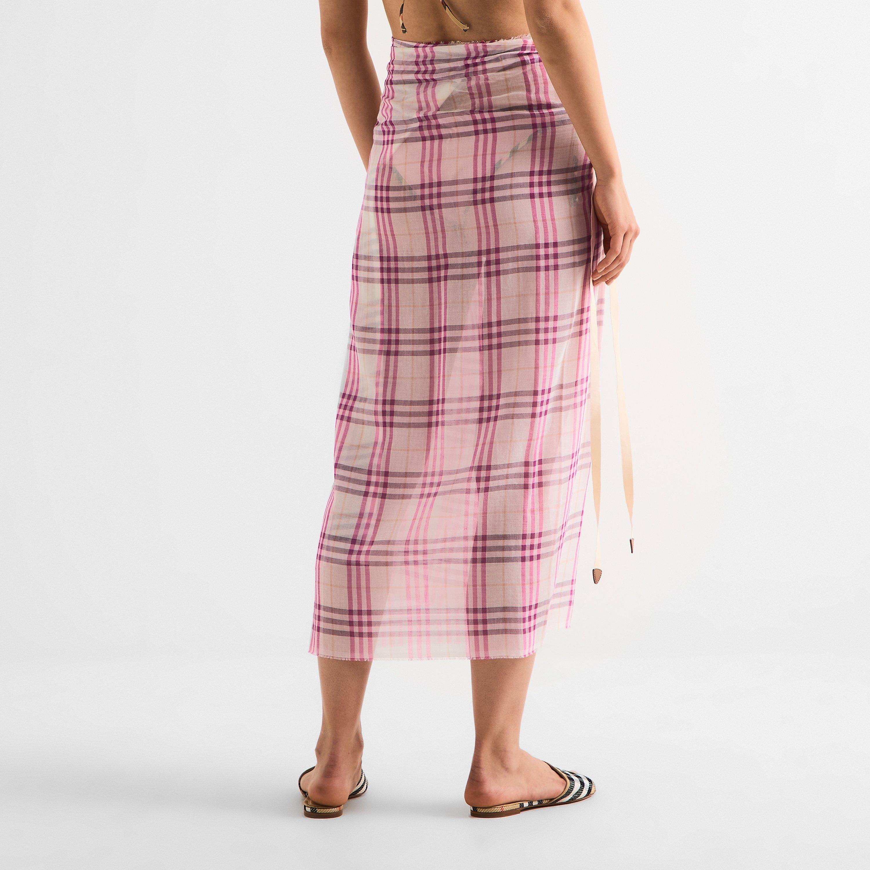 Aubergine - Burberry - Women's Sarongs - 4