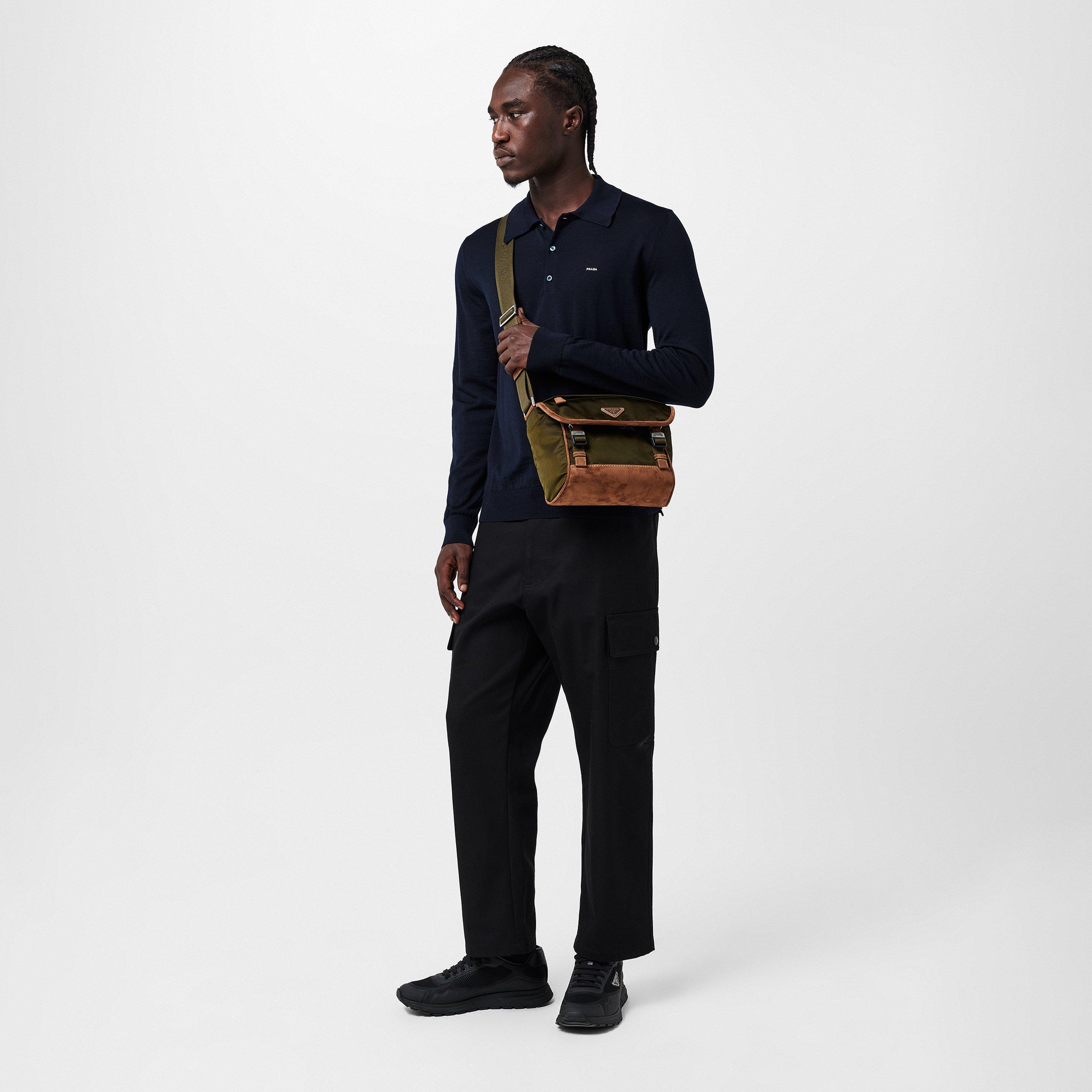 Brown - Prada - Men's Nylon Cross Body Bags - 6