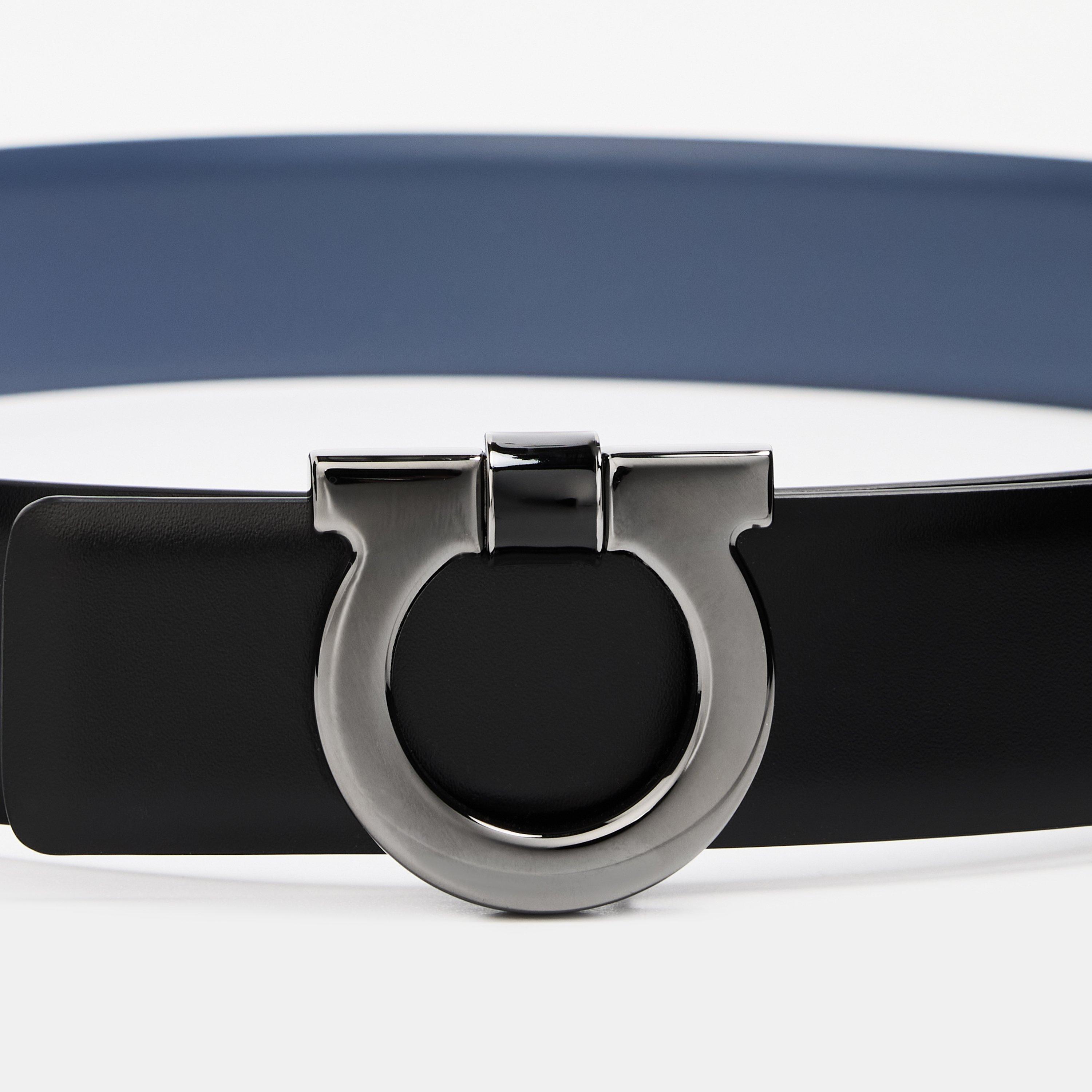 Nero - Ferragamo - Men's Leather Belt - 3