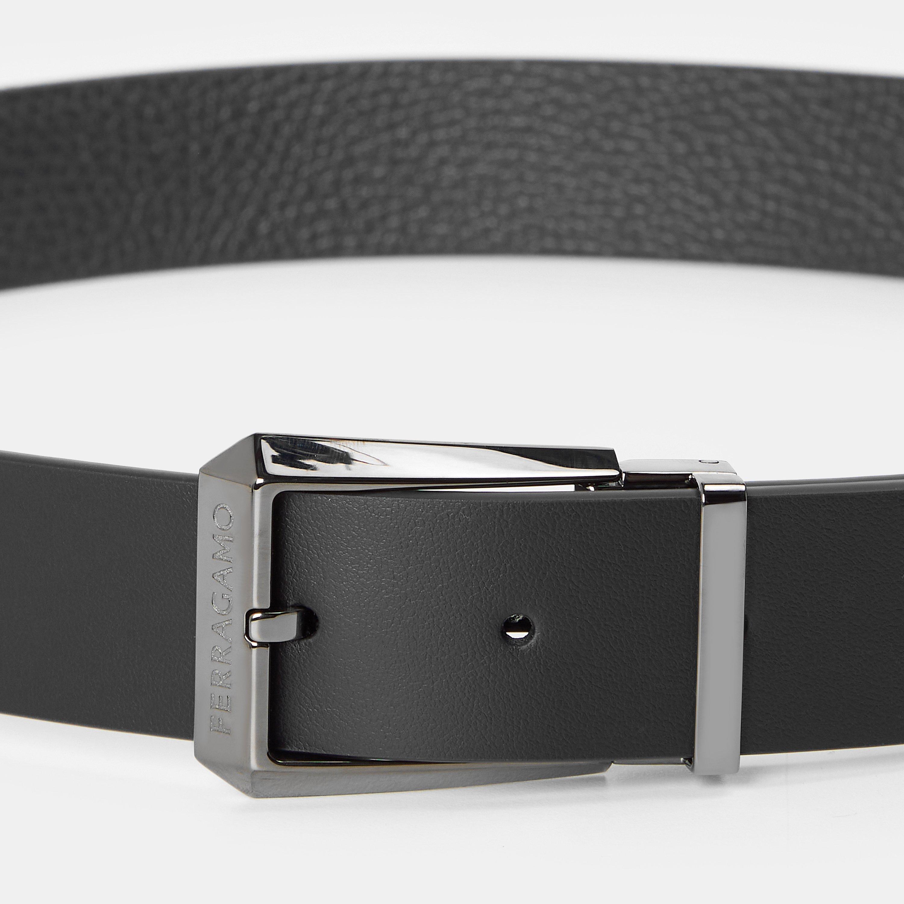 Nero - Ferragamo - Men's Leather Belt - 4