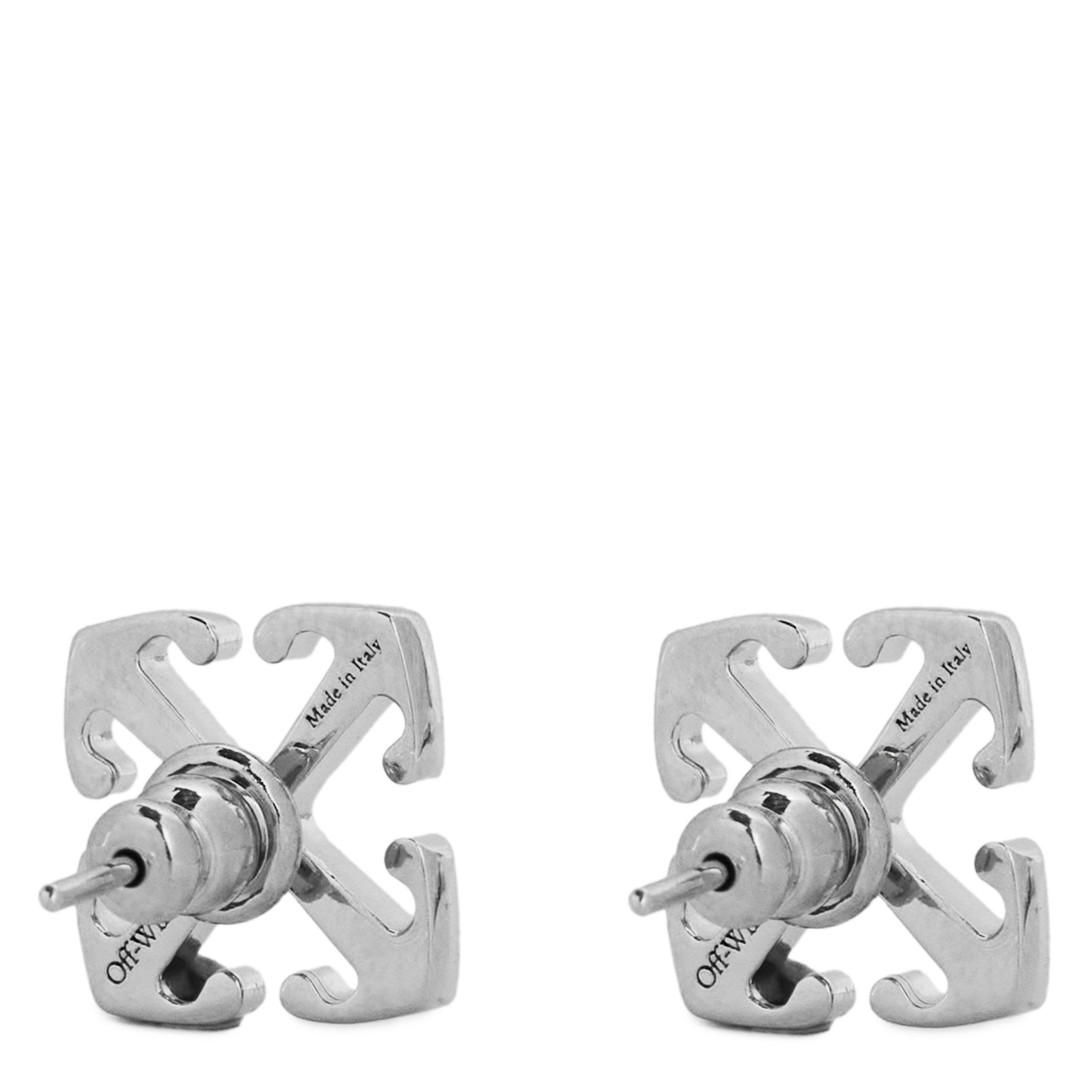 Silver - Off White - Arrows Stud Earrings - 2