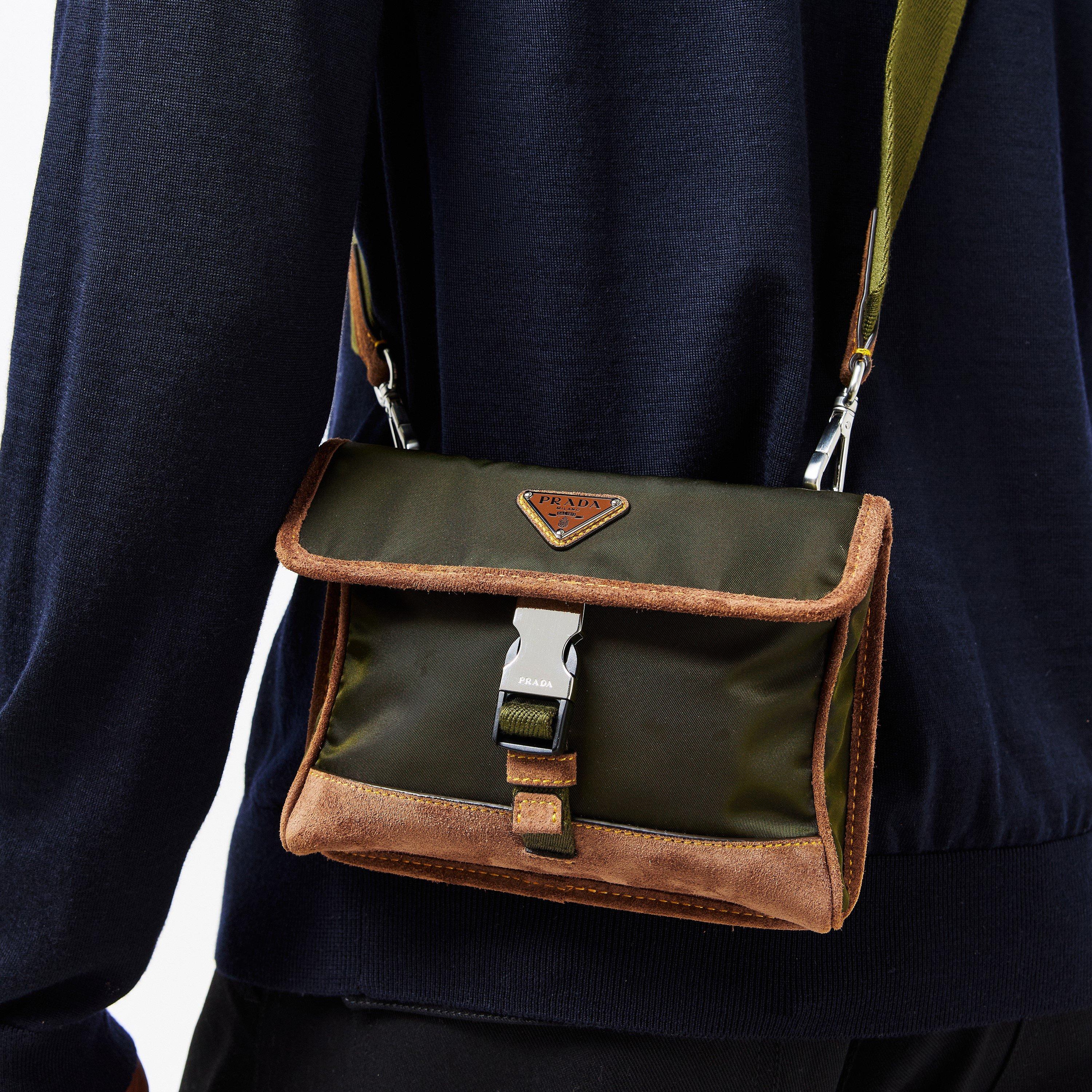 Brown - Prada - Men's Nylon Cross Body Bags - 3