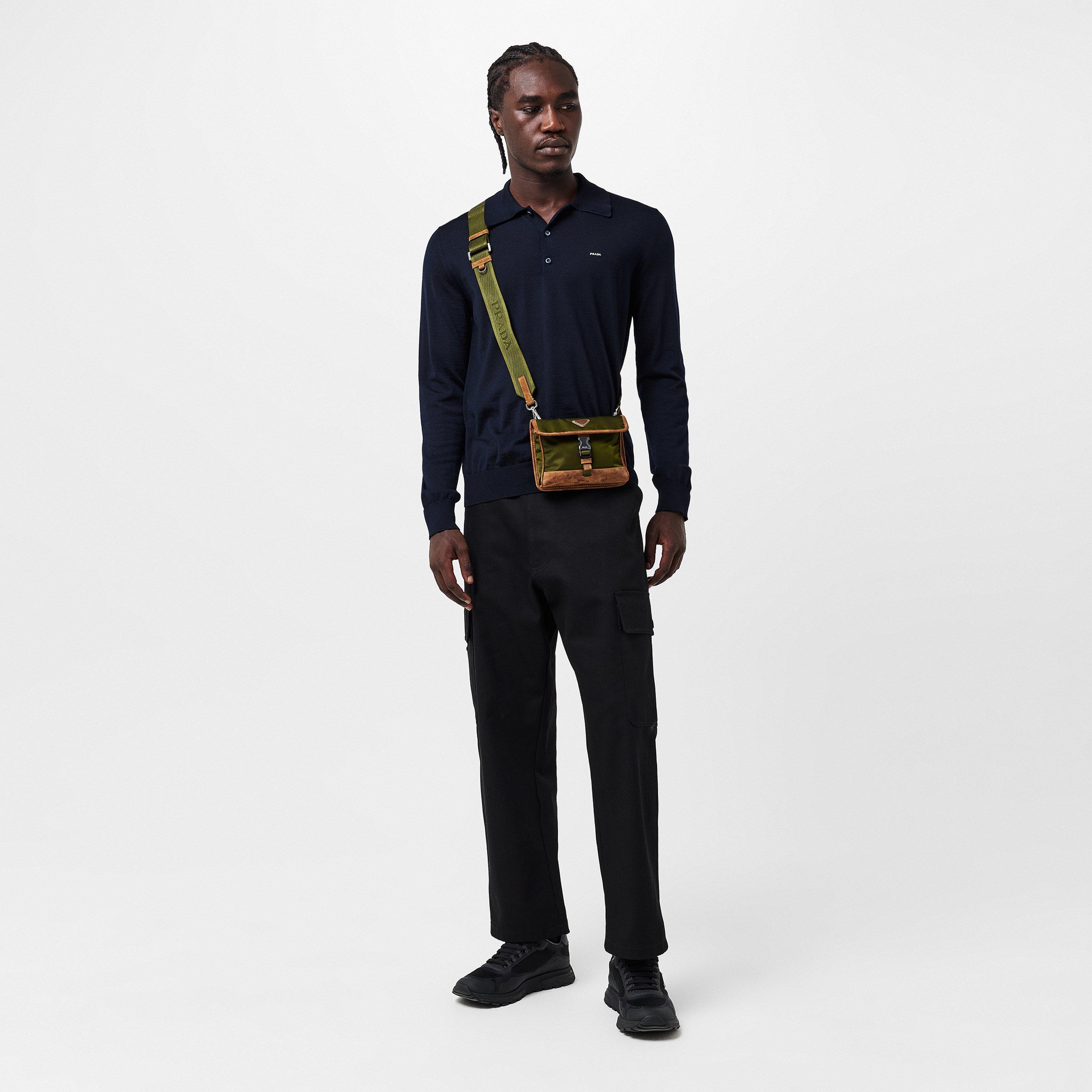 Brown - Prada - Men's Nylon Cross Body Bags - 6