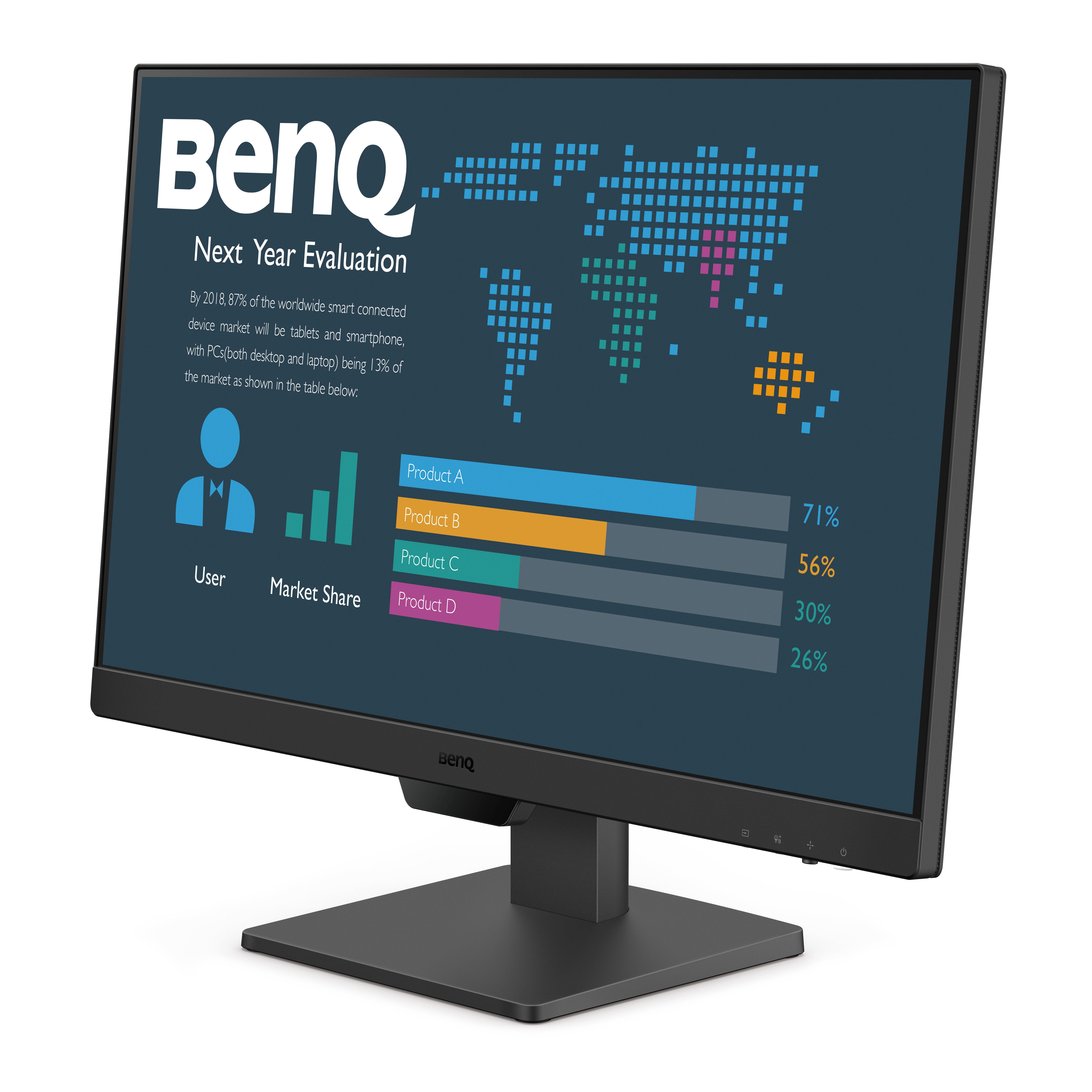 Black - BenQ - BL2490 23.8 Inch 1080p business monitor - 2