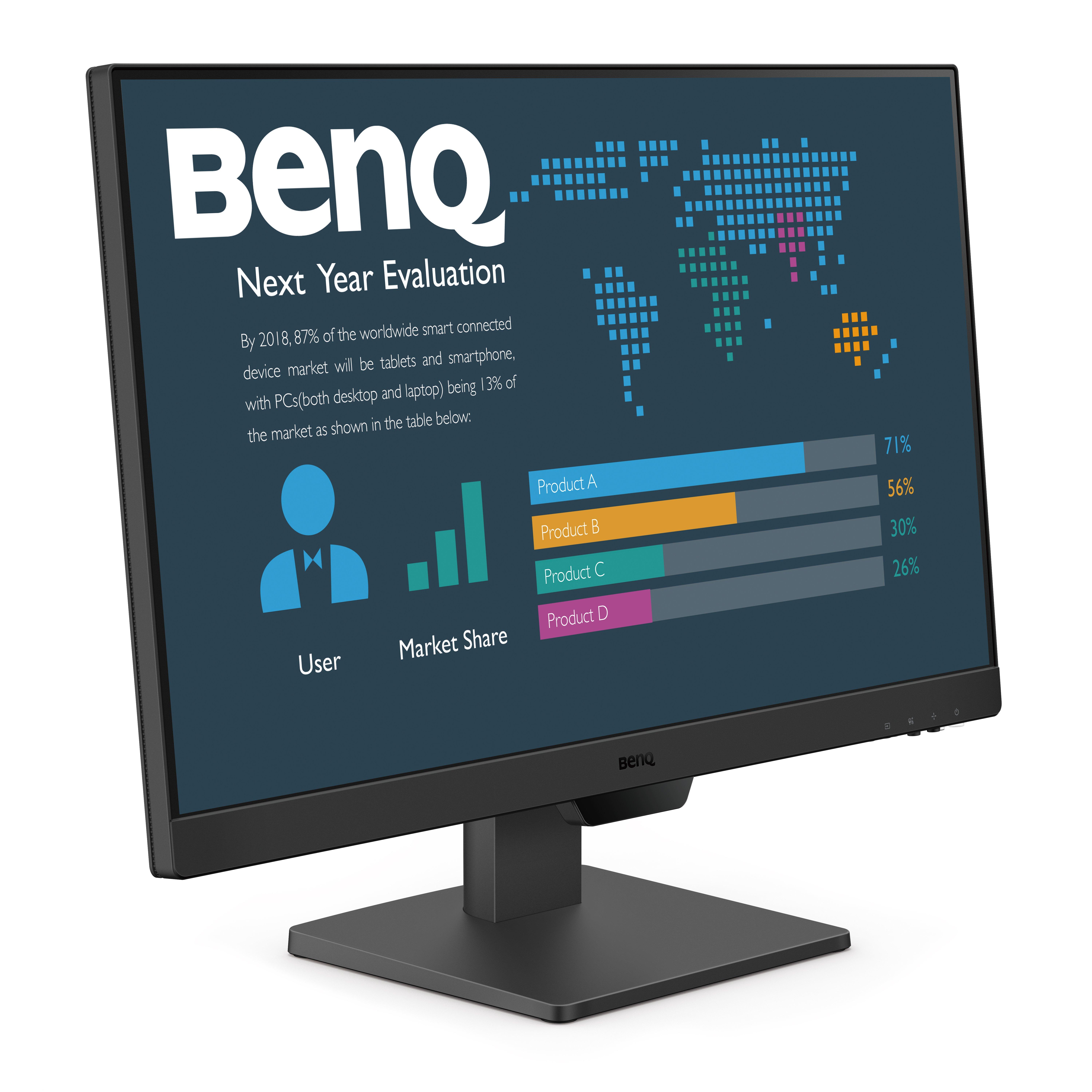 Black - BenQ - BL2490 23.8 Inch 1080p business monitor - 3