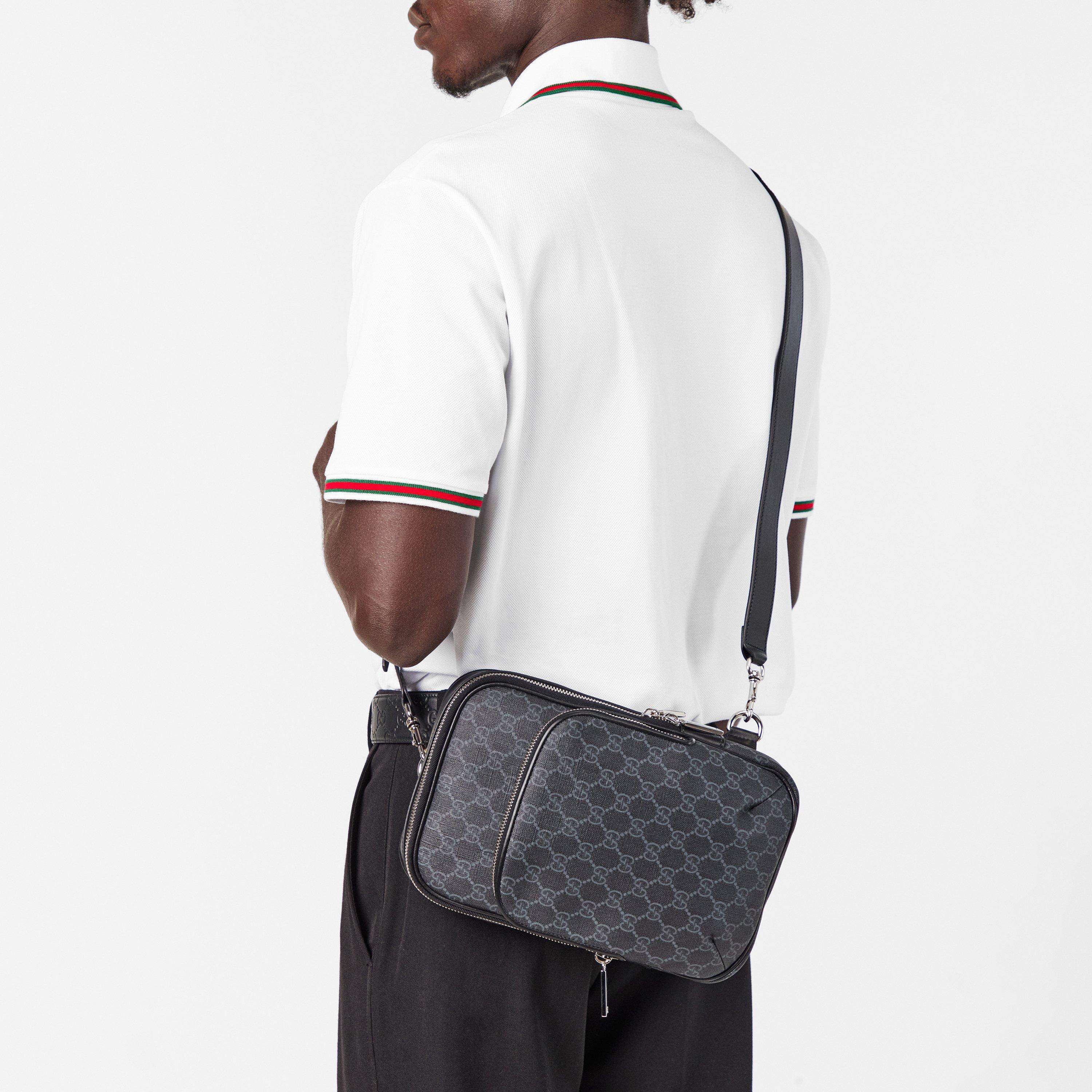 Black - Gucci - Monogram Crossbody Bag - 3