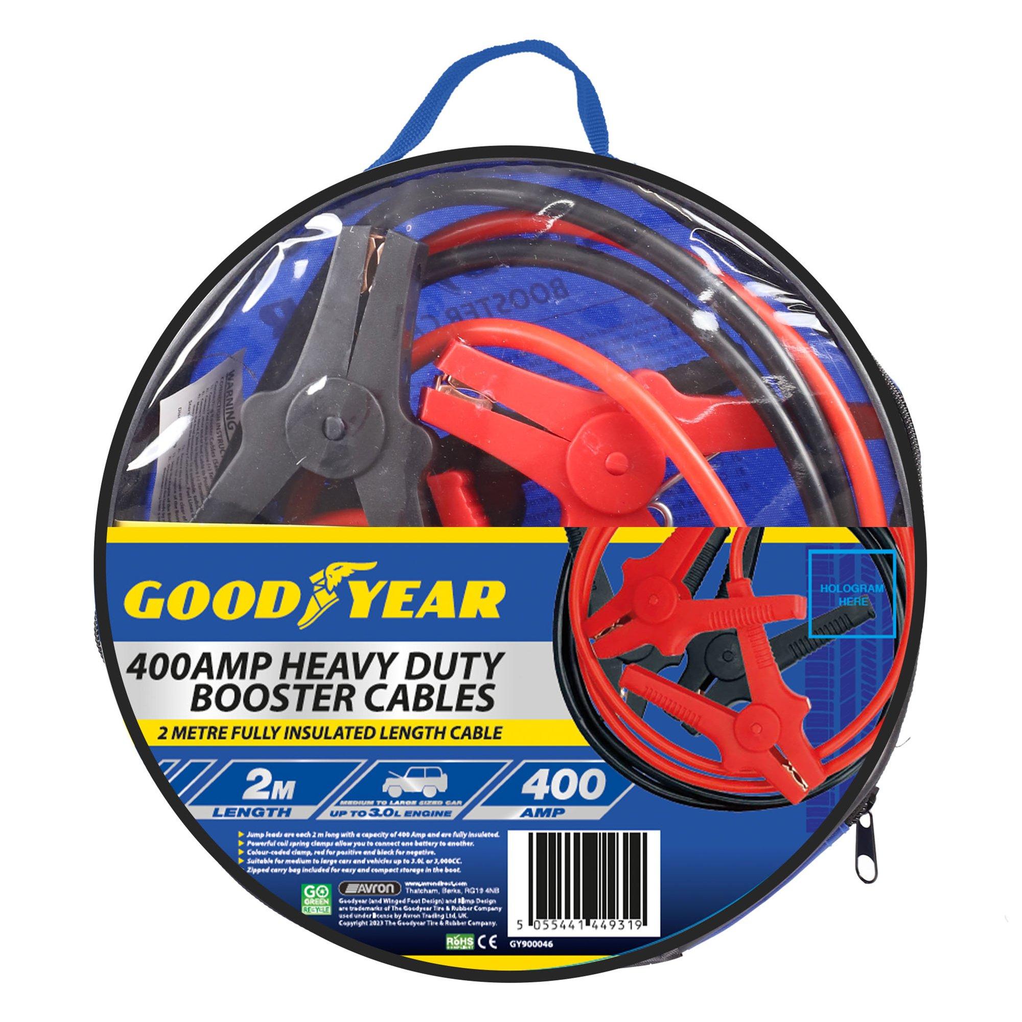 Red & Black - Goodyear - HD Booster Cables 400amp 2 Metres - 2