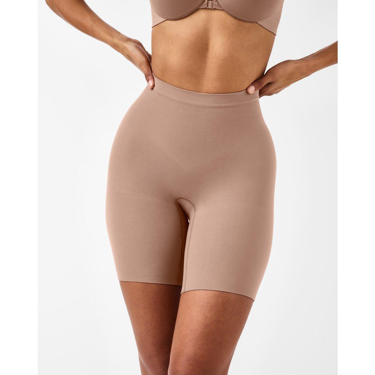 Spanx Women's Café Au Lait Spanxsculpt™ Seamless Power Mid-Thigh Short - 14 (L)