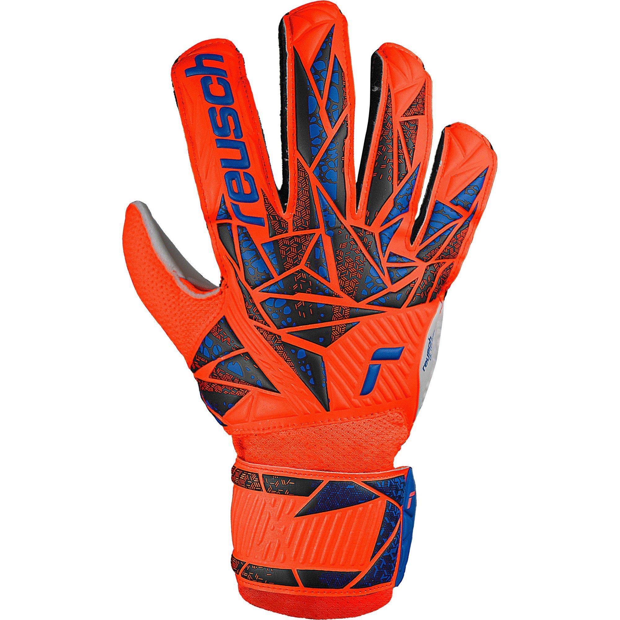 Hyp Orange/Blu - Reusch - Kids' Attrakt Solid Goalkeeper Gloves - 2