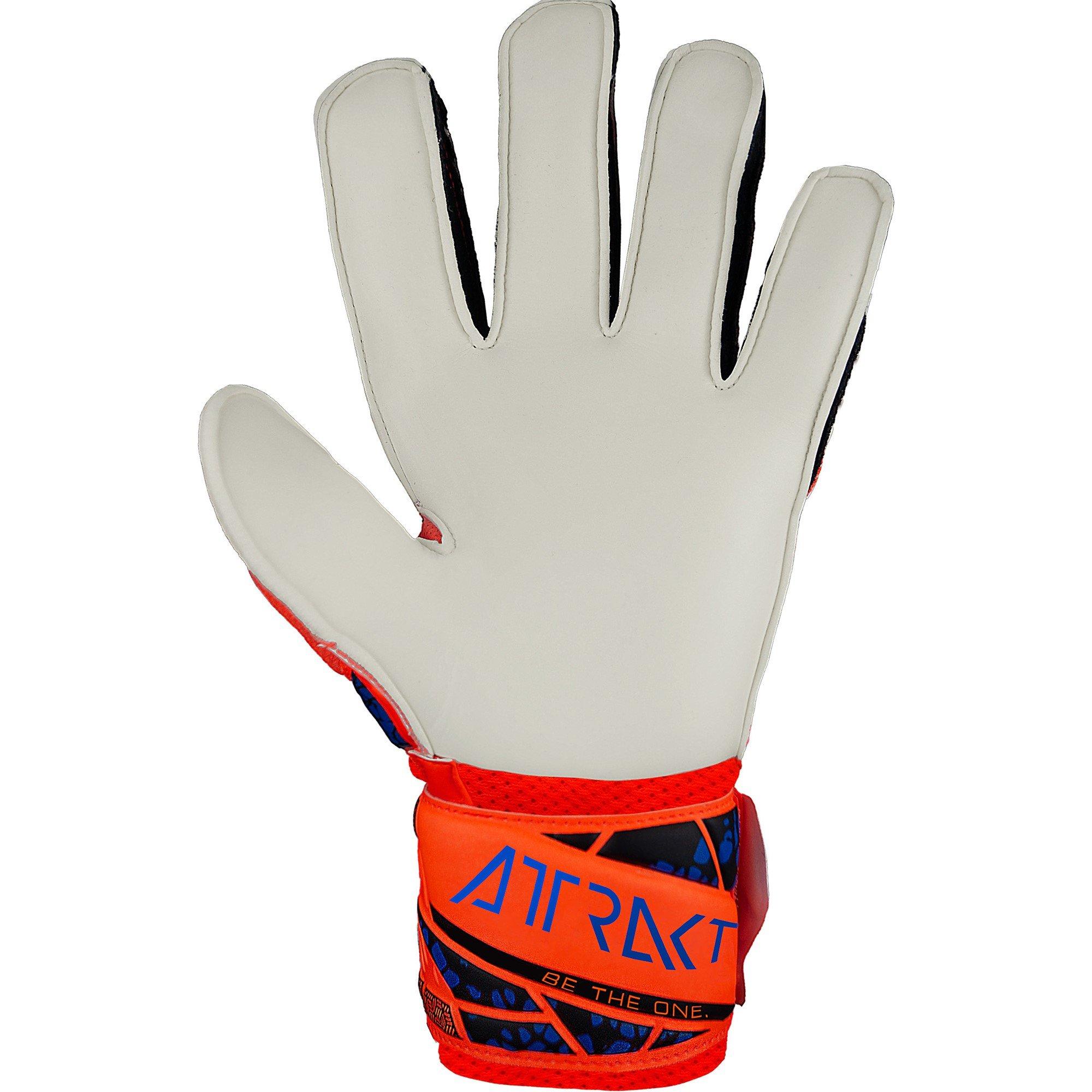 Hyp Orange/Blu - Reusch - Kids' Attrakt Solid Goalkeeper Gloves - 3